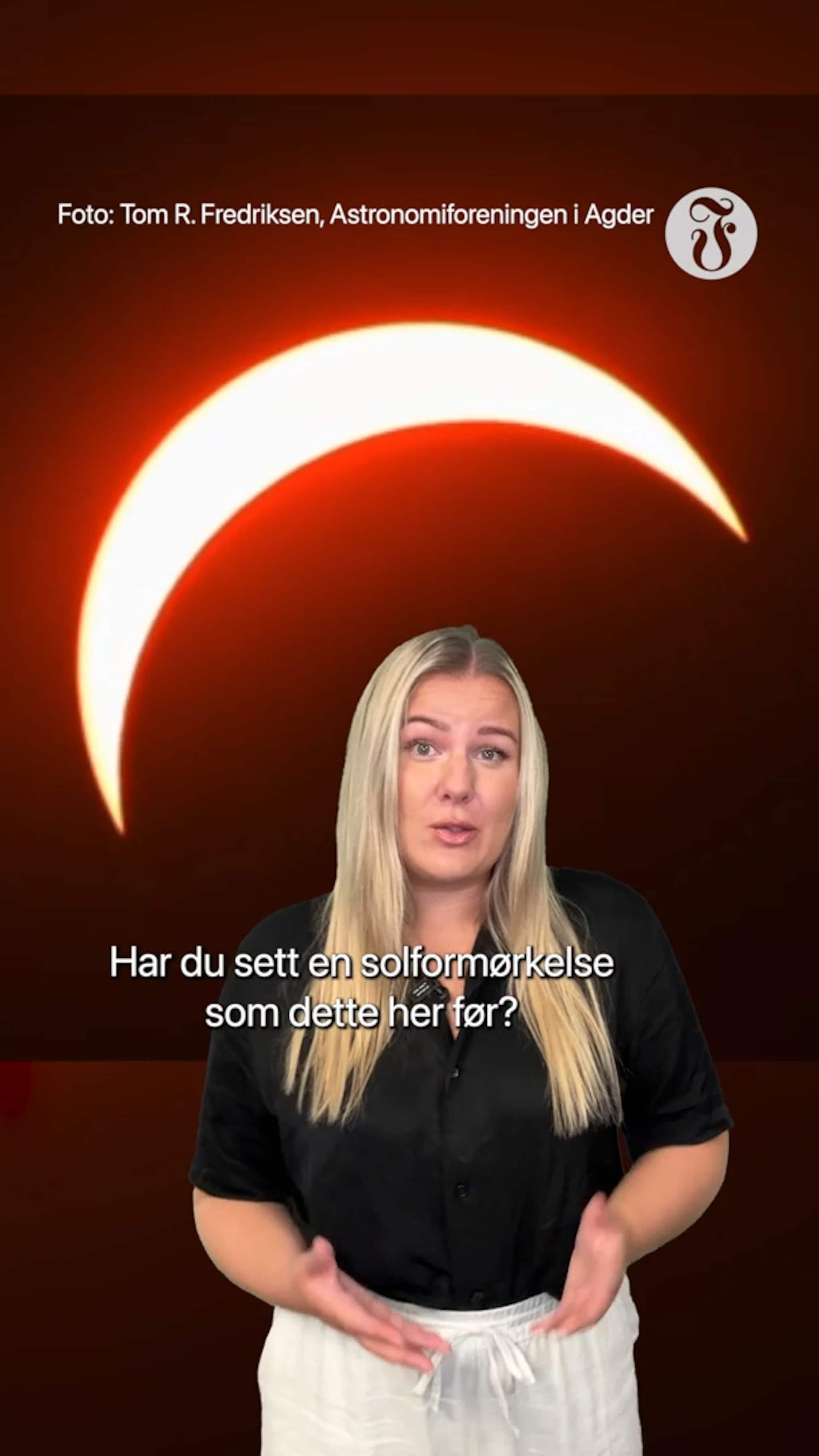 Flere hundre samlet seg for å se solformørkelsen