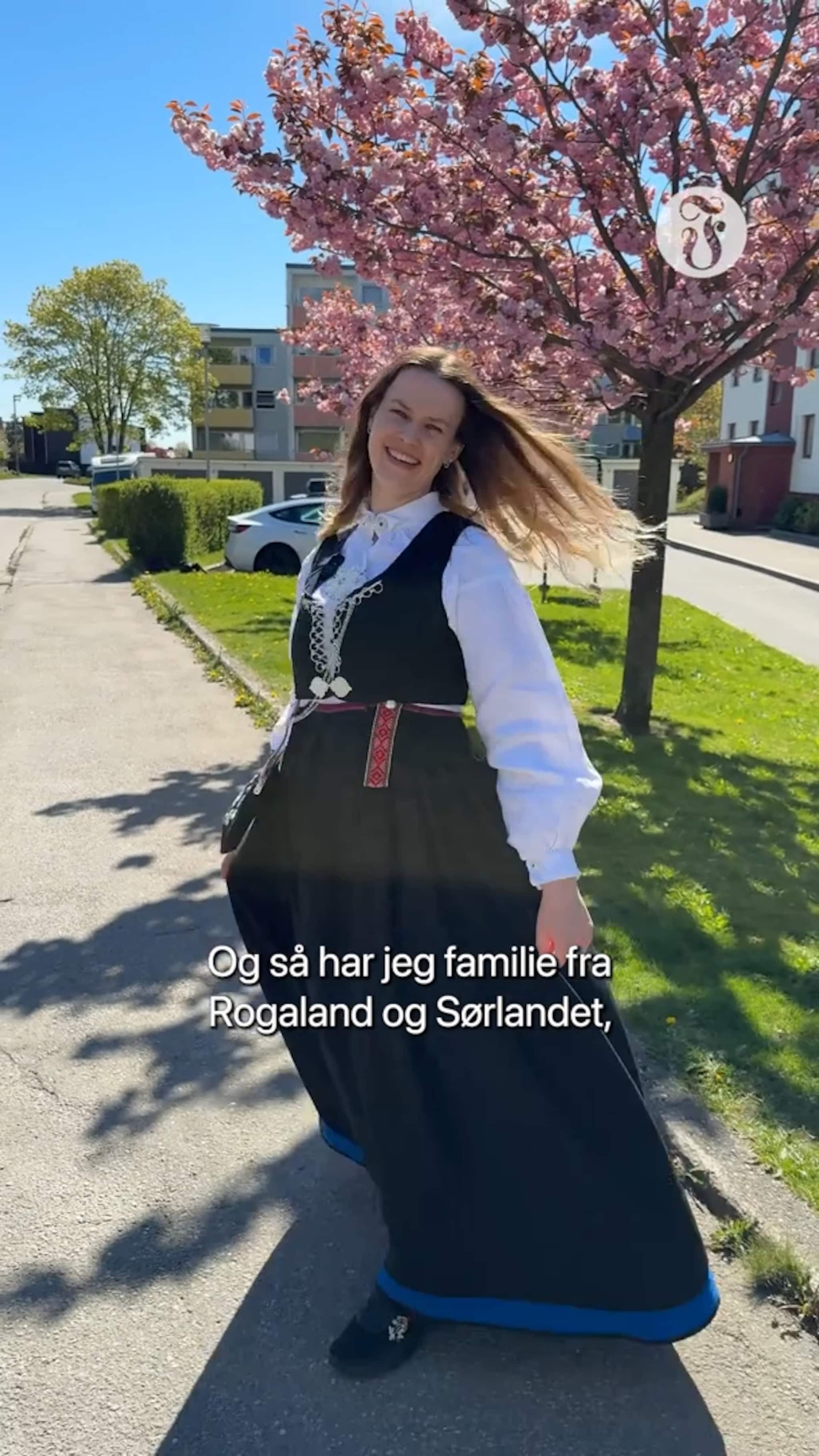 Sydde sin egen bunad  og byttet til favorittfargen