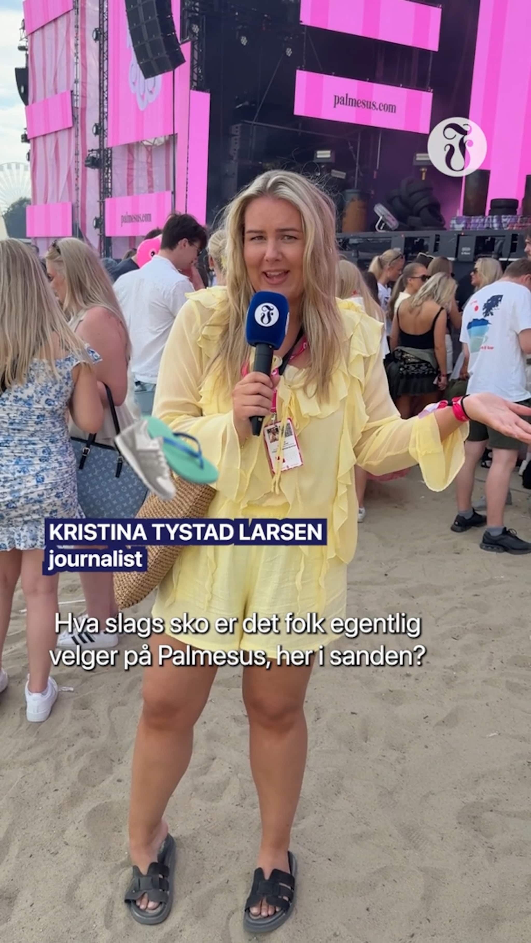 Hva slags sko velger folk på festival i sanden?