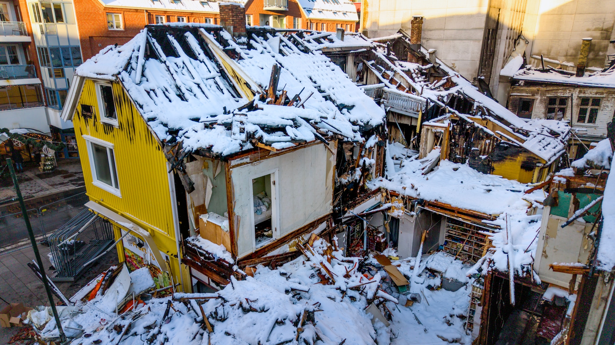 Her undersøker Kripos branntomta i Markens