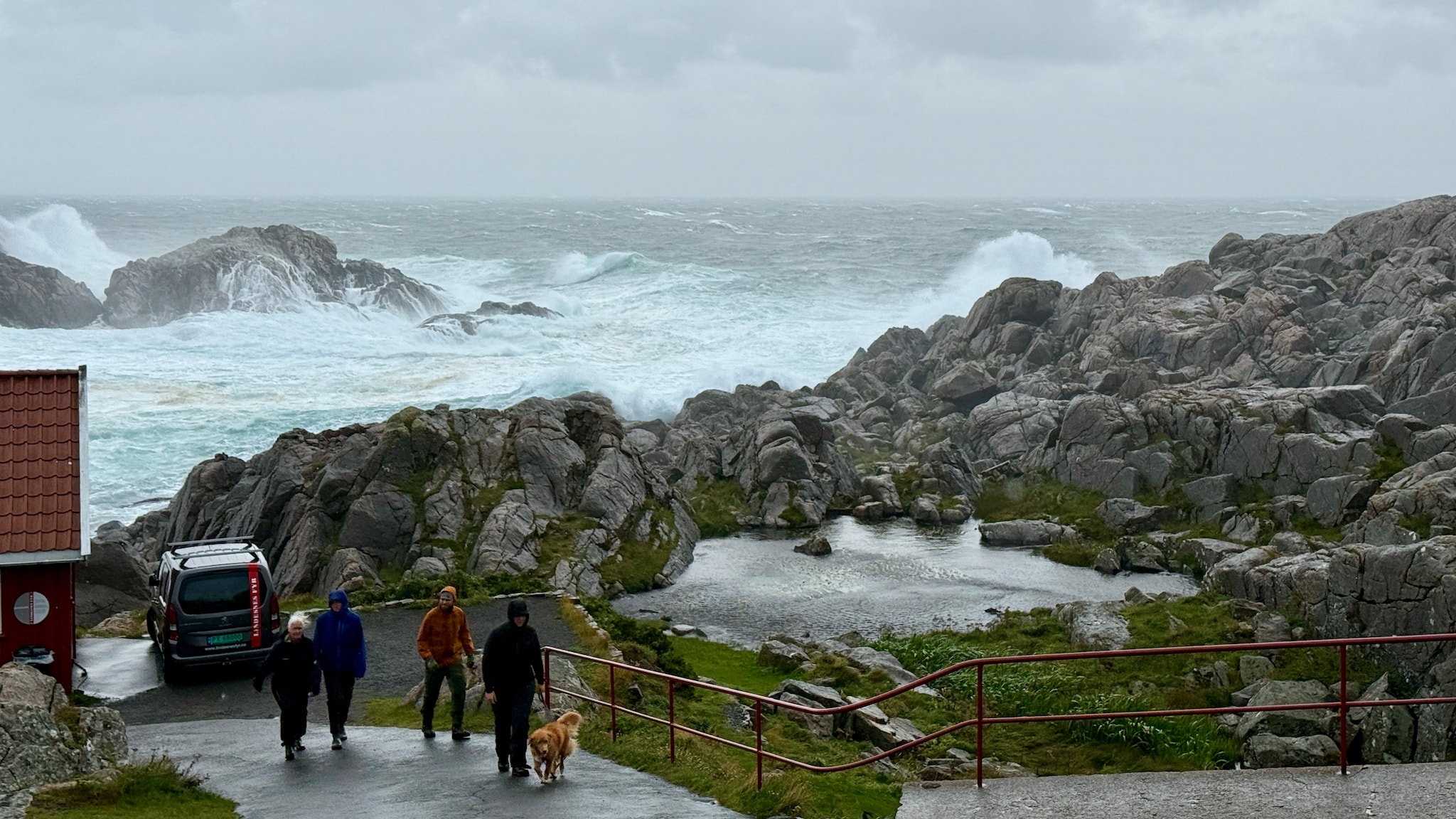 Storm på Lindesnes Fyr