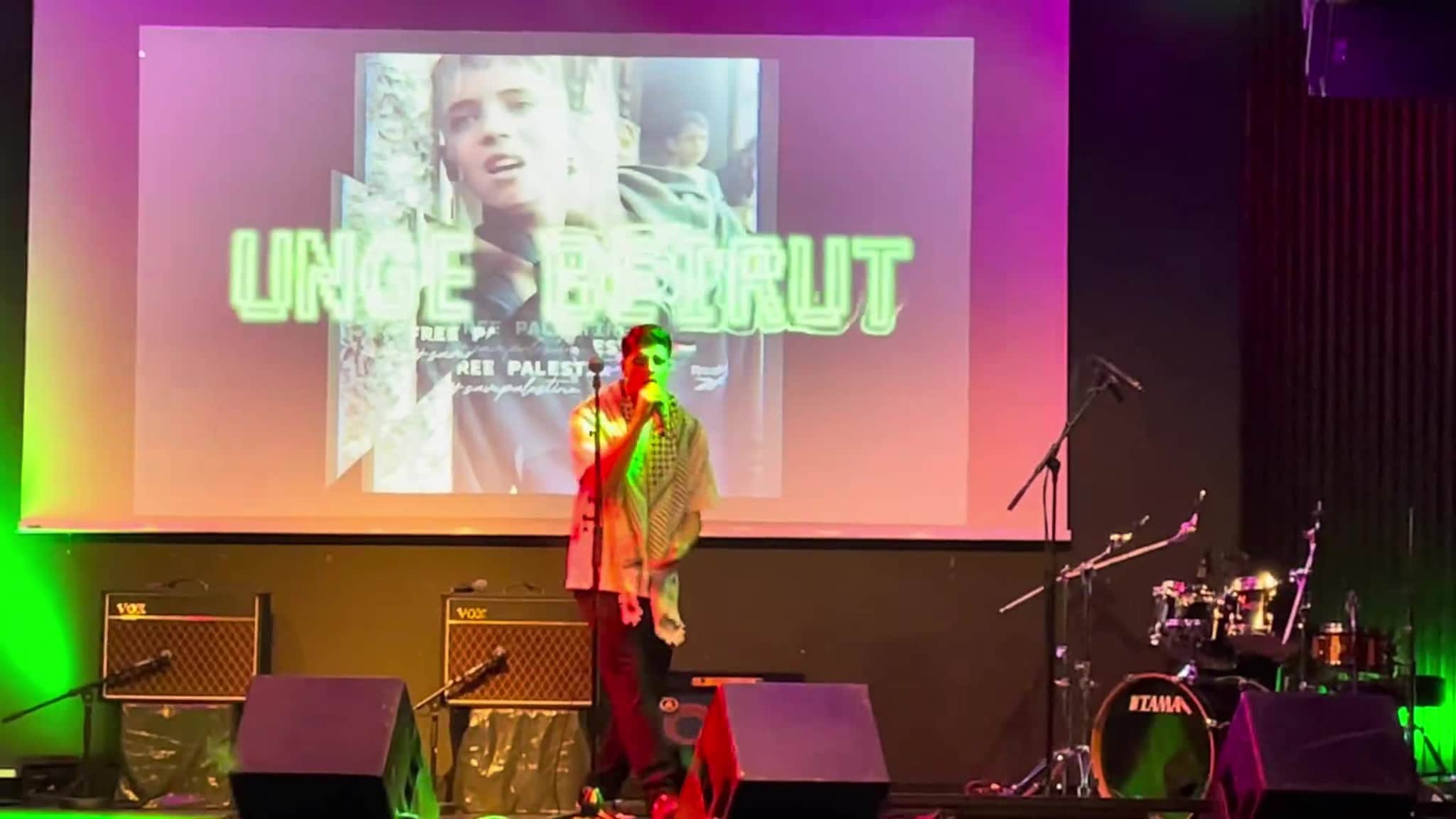 Unge Beirut på støttekonsert for Gaza
