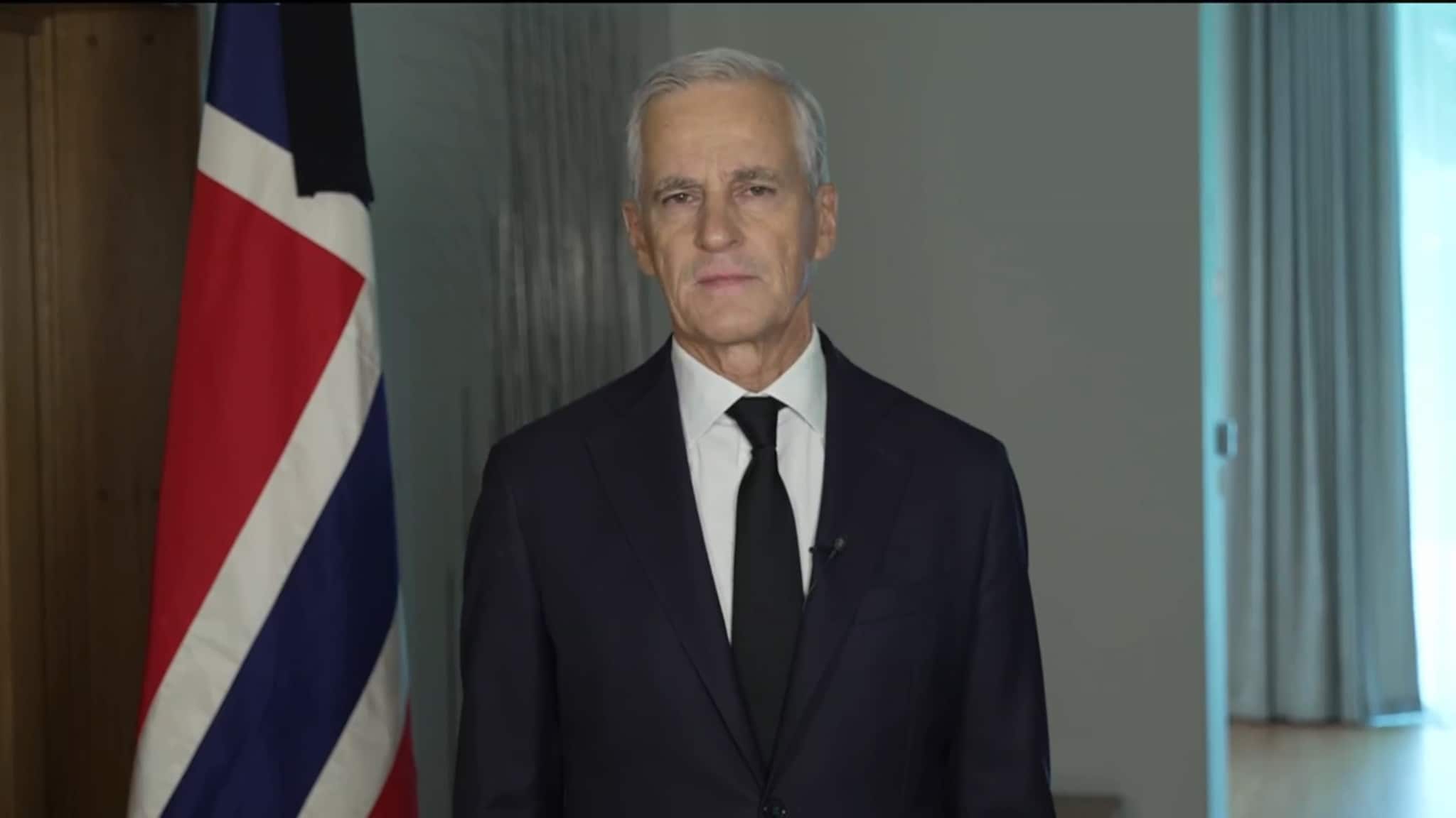 Statsministeren taler, video fra NRK