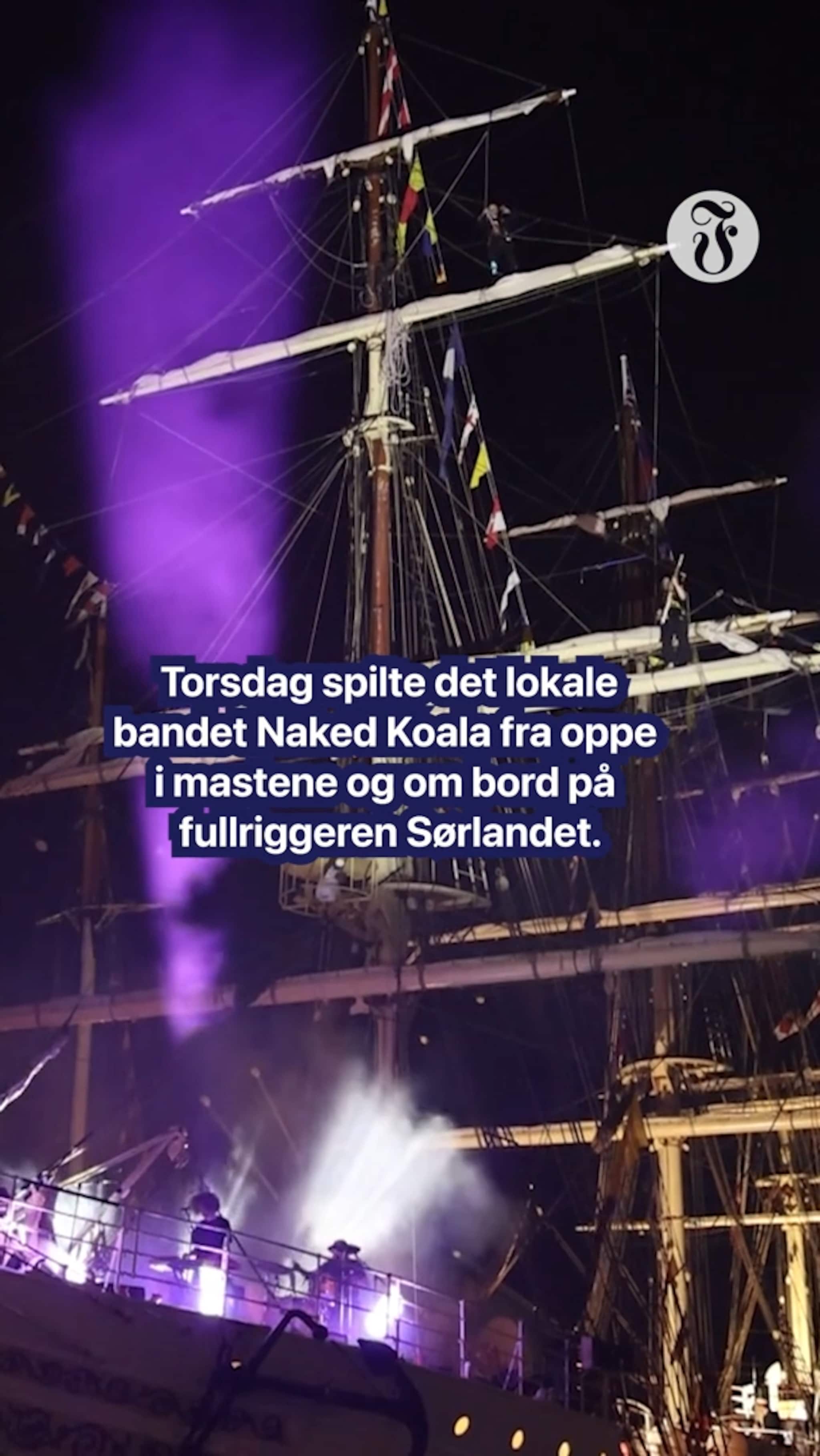 Naked Koala har konsert i mastene på Sørlandet