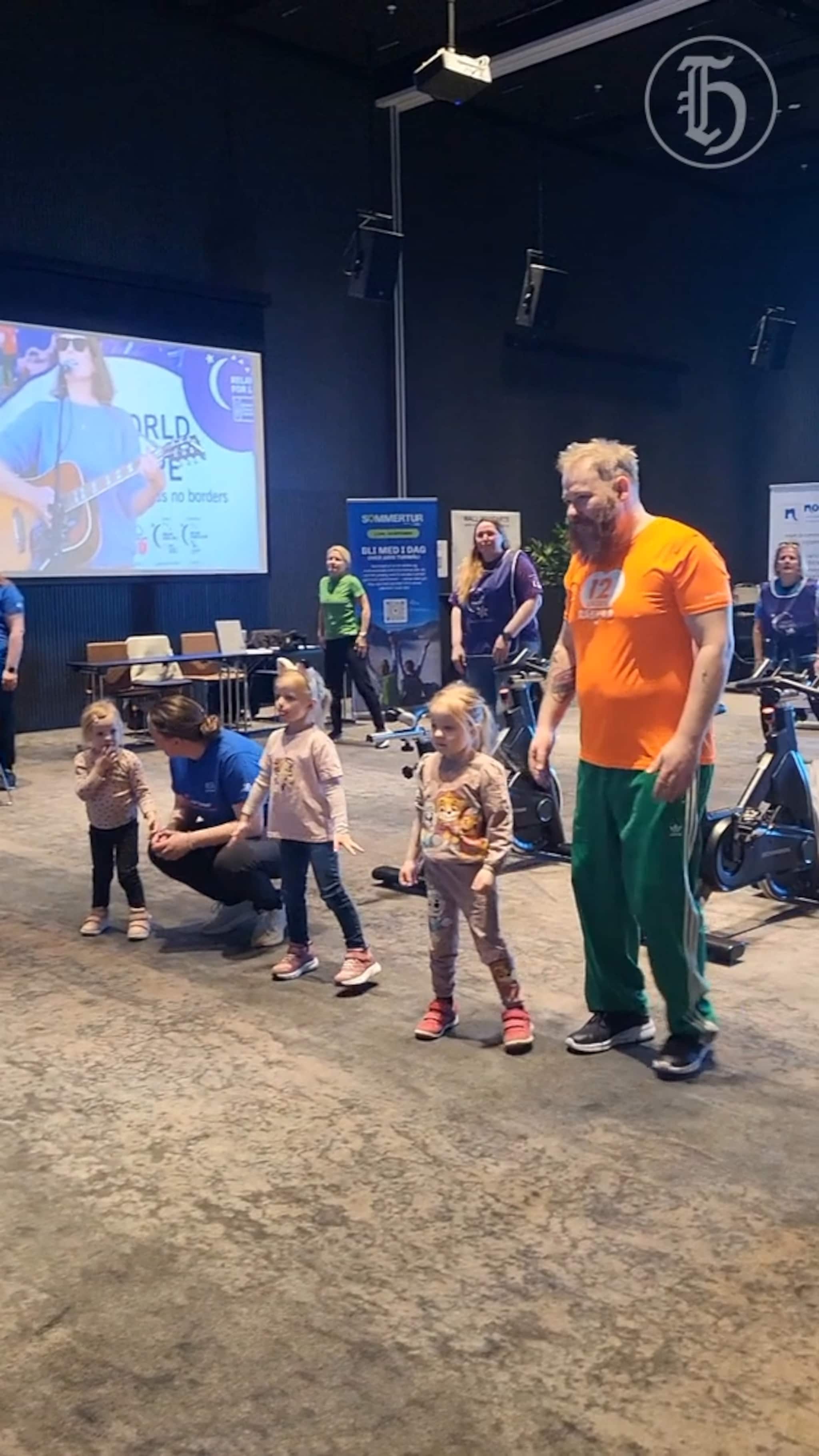 Oppvarming før trappeløpet