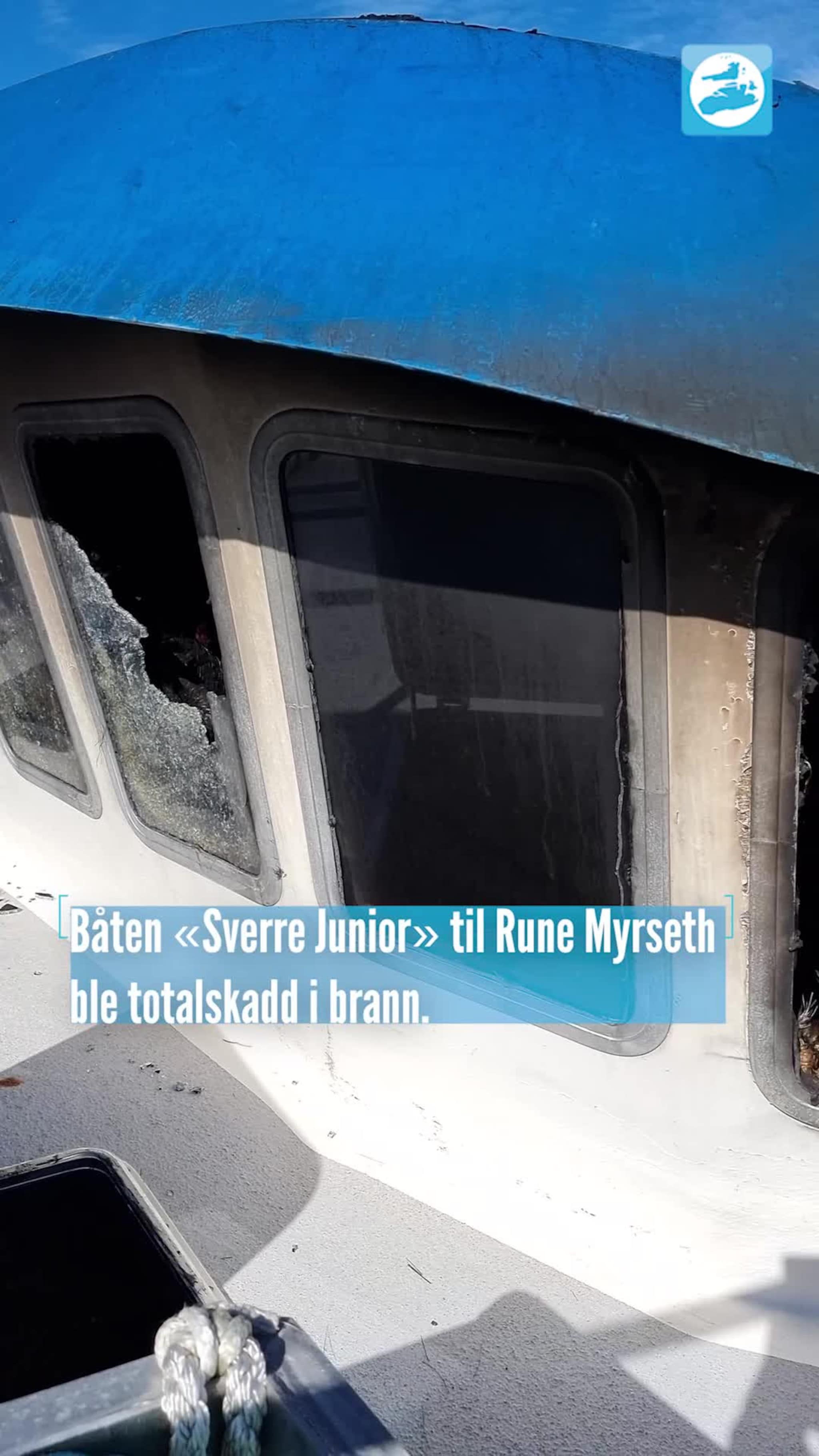 Båten «Sverre Junior» til Rune Myrseth ble totalskadd i brann.
