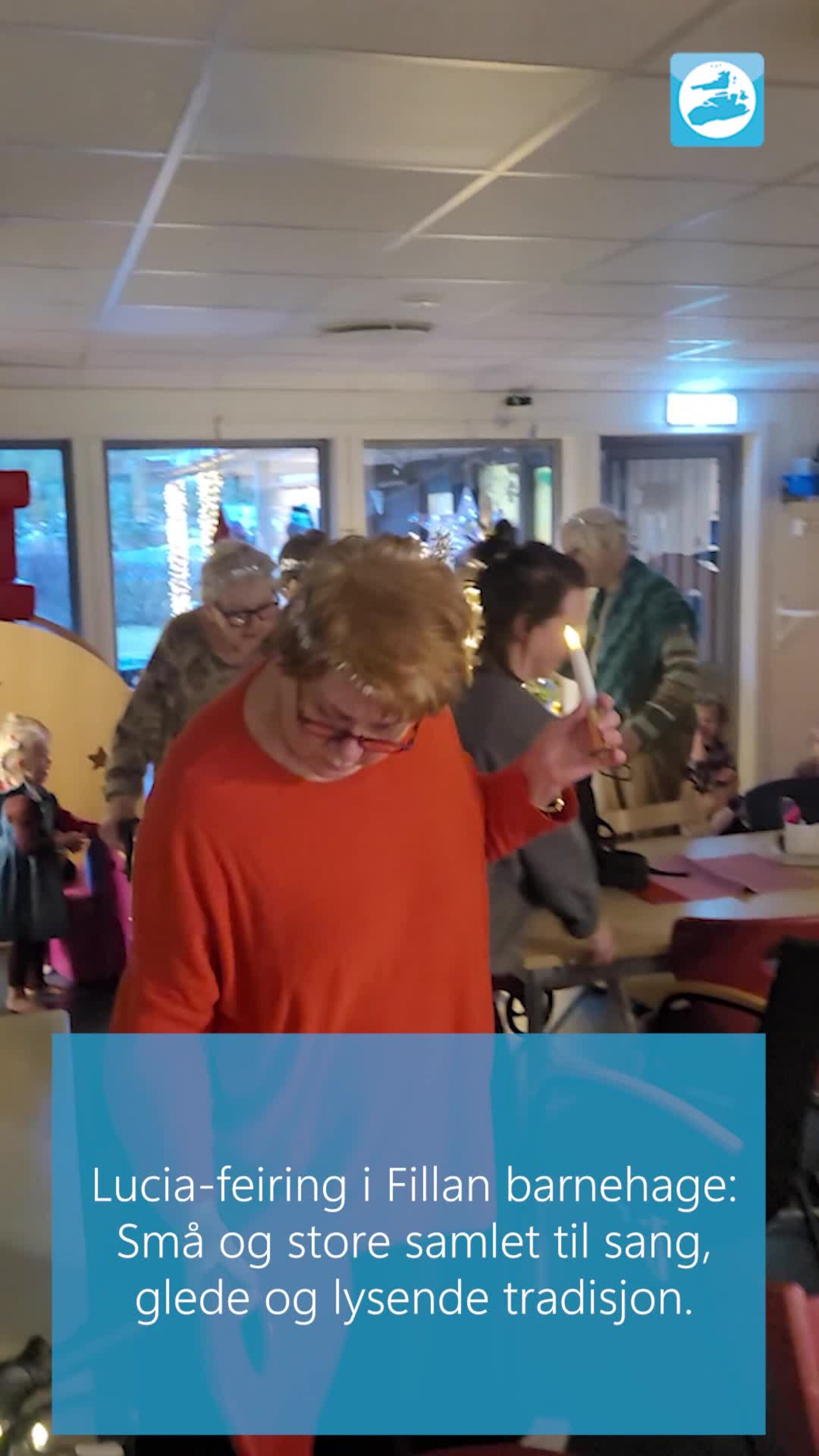 Tok rullatorene fatt og overrasket barna på Lucia-dagen