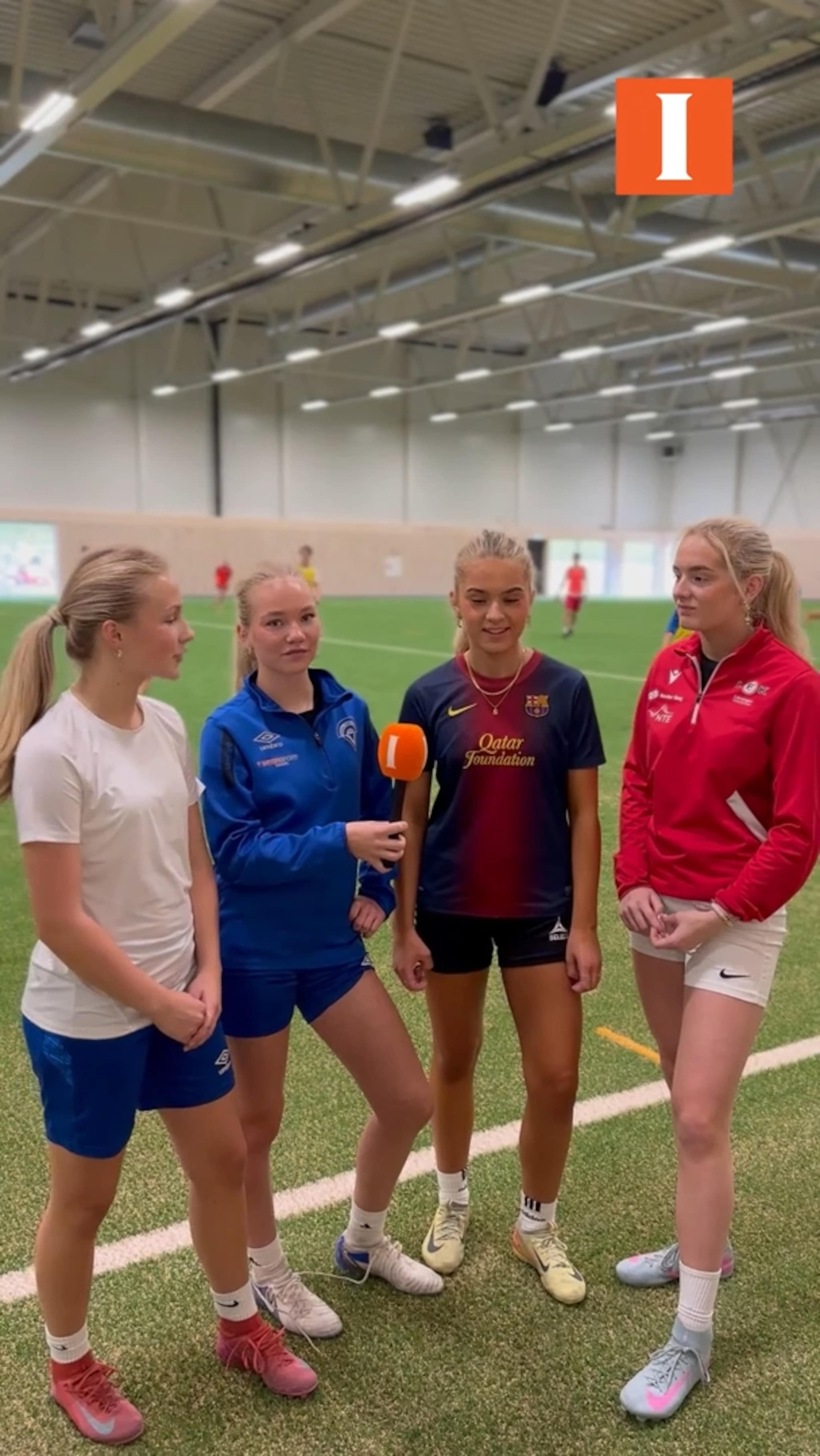Trener i den nye fotballhallen