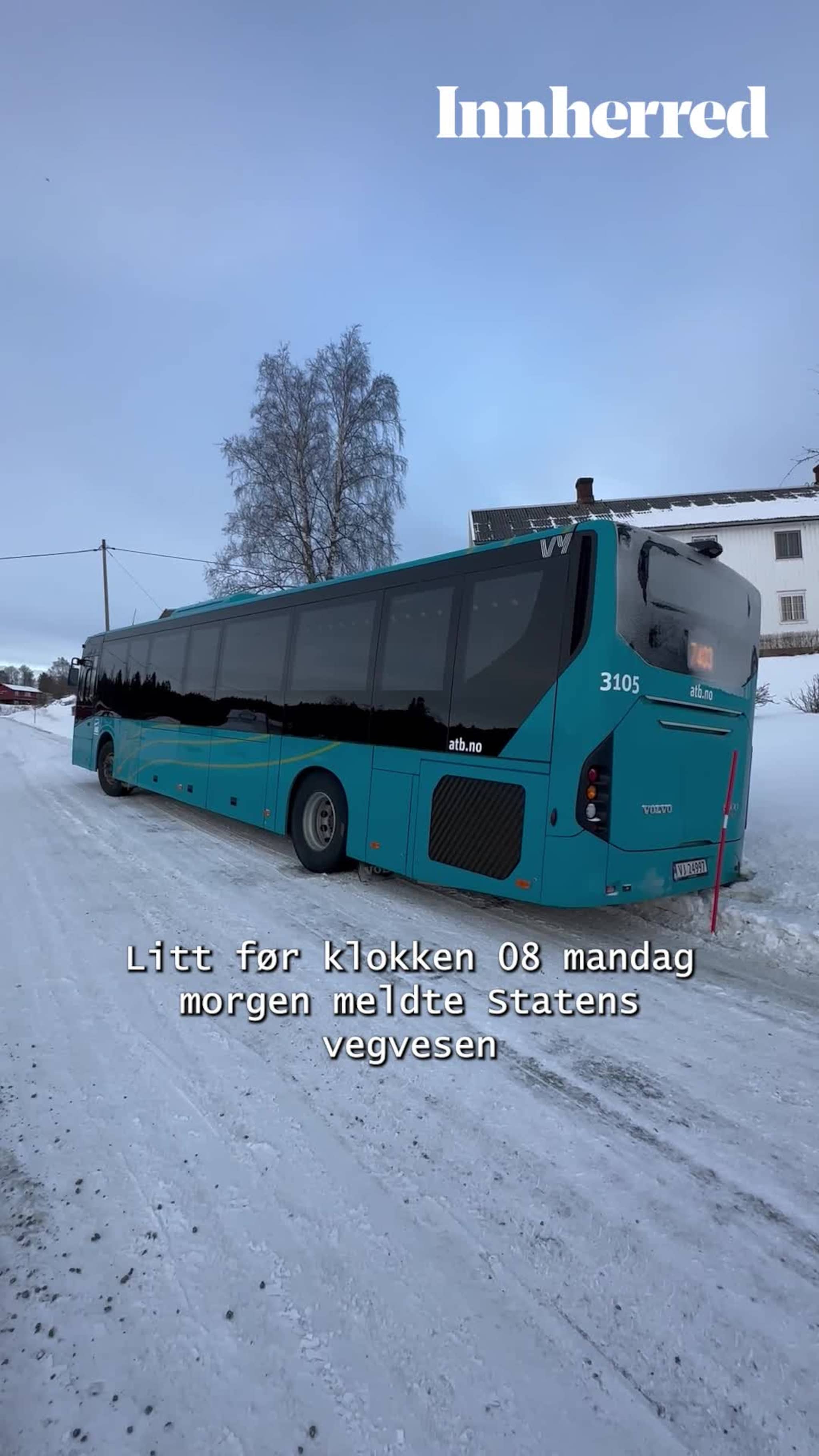 Skolebuss utfor veien