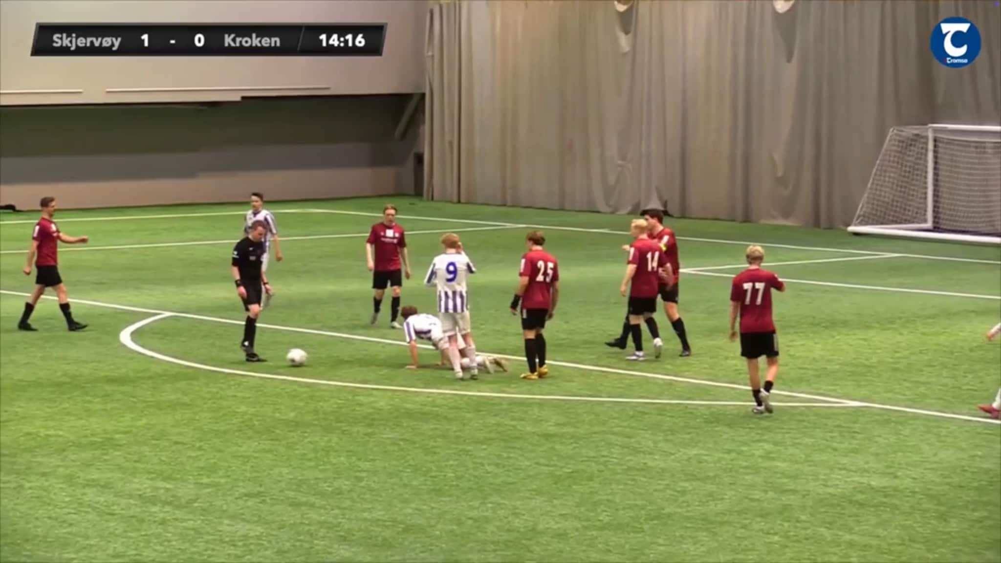 Se målene fra iTromsø-cup lørdag kamp 14 Skjervøy-Krokelvdalen, 5 - 1