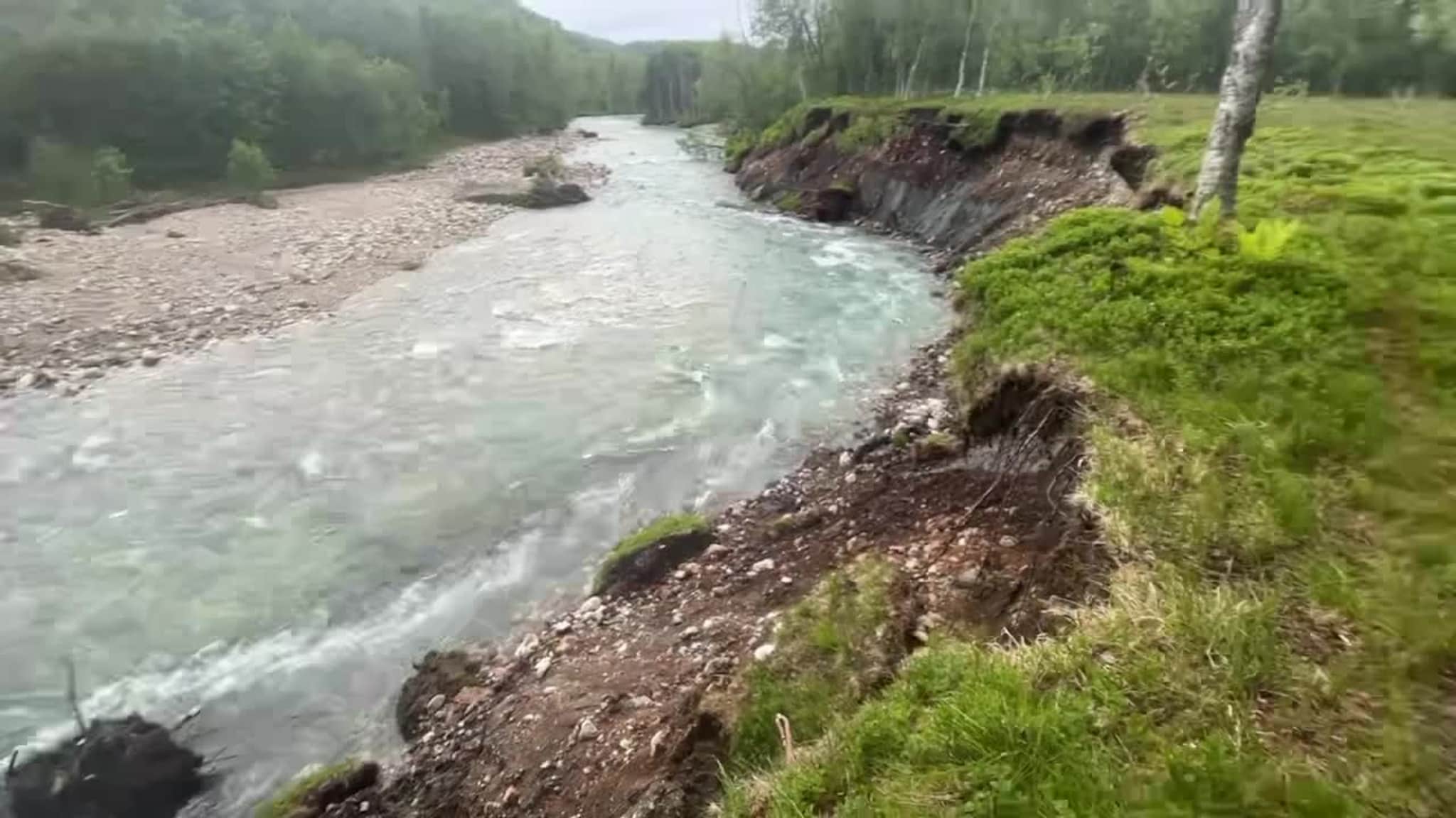 Landskred i Tønsvikelva