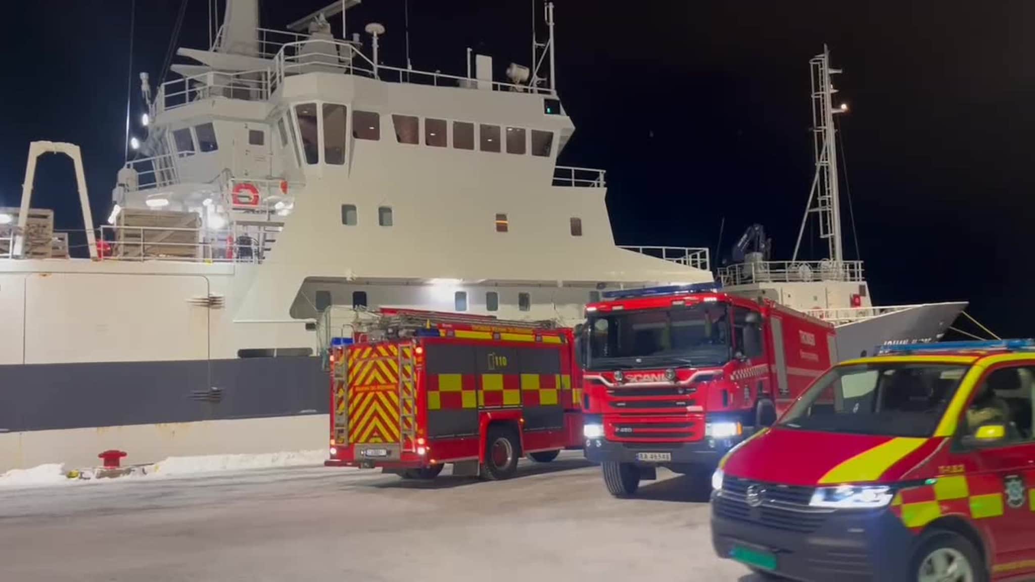 Røykutvikling på forskningsskip