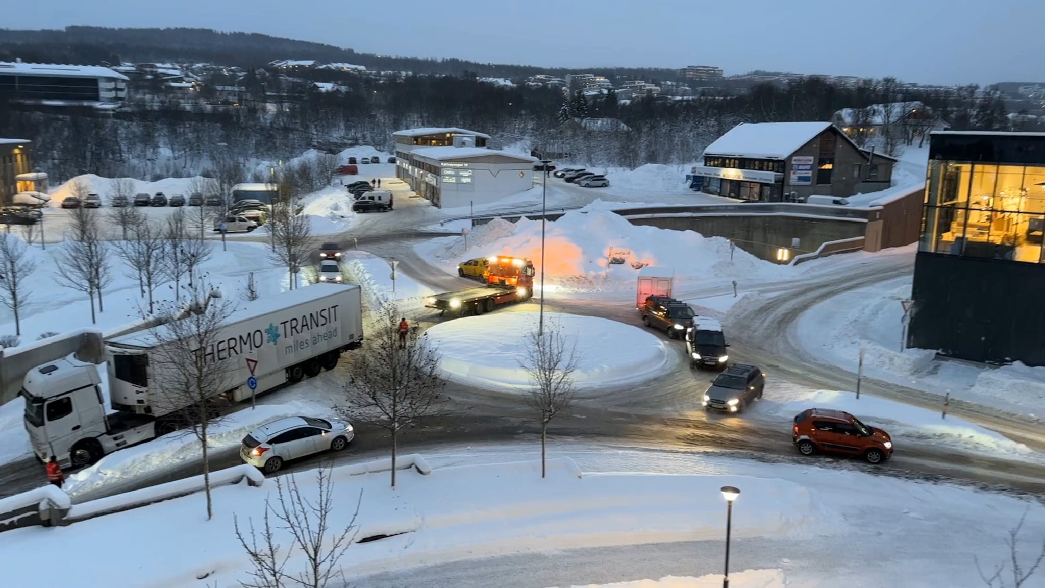 Trafikkaos ved Jekta