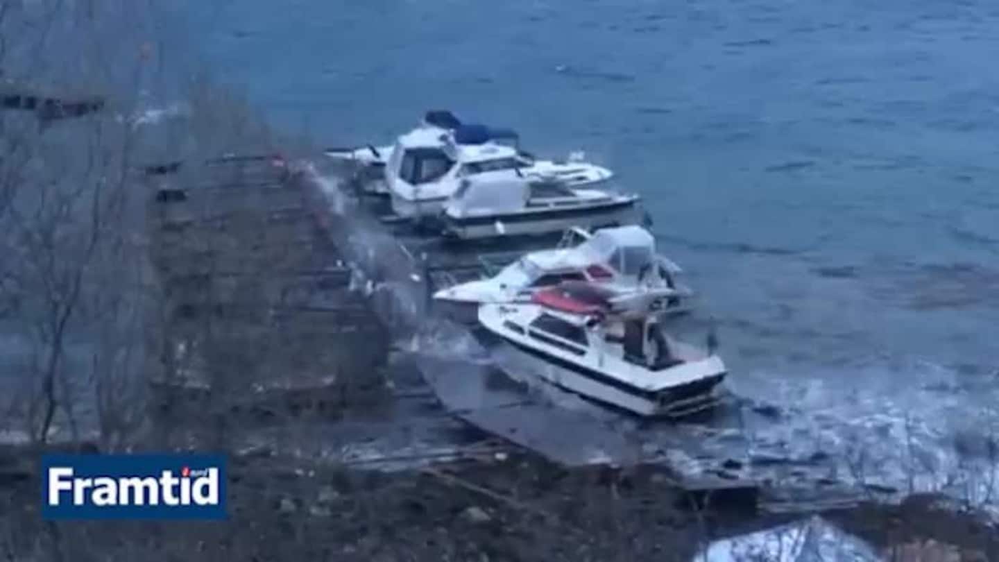 Her herjer uværet i Lyngen