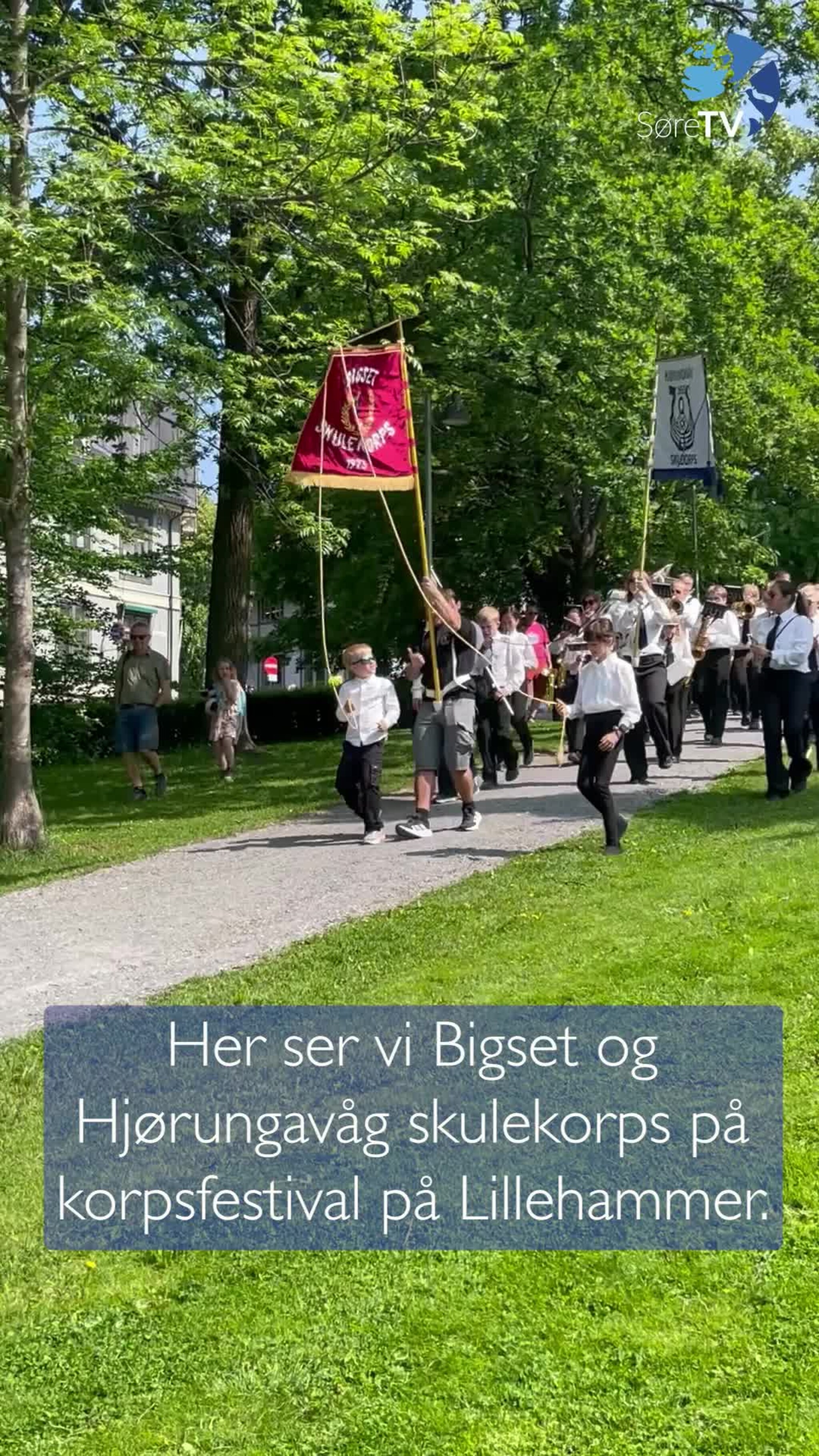 Dei gjekk i parade på korpsfestival