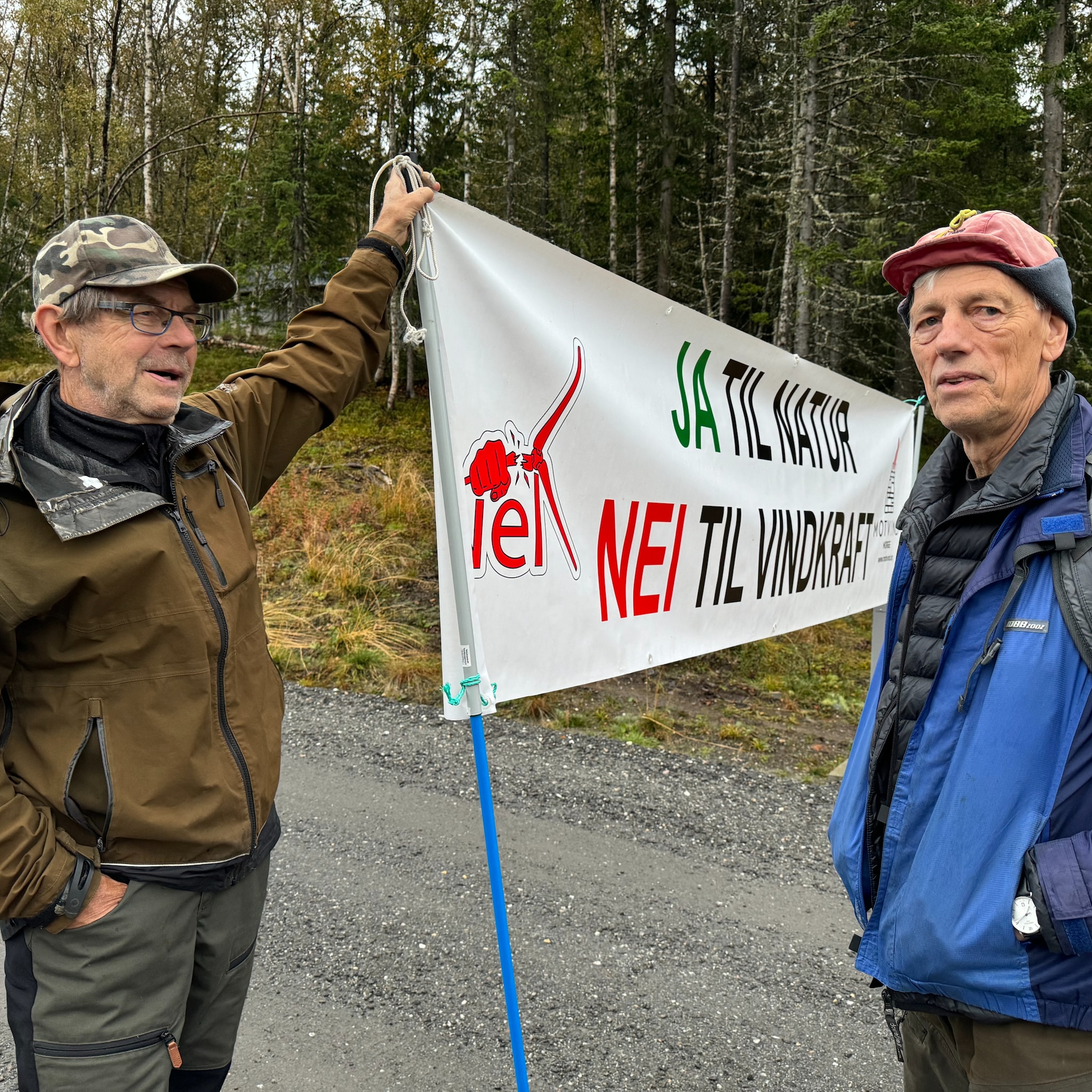Aksjon ved Stokkfjellet vindpark