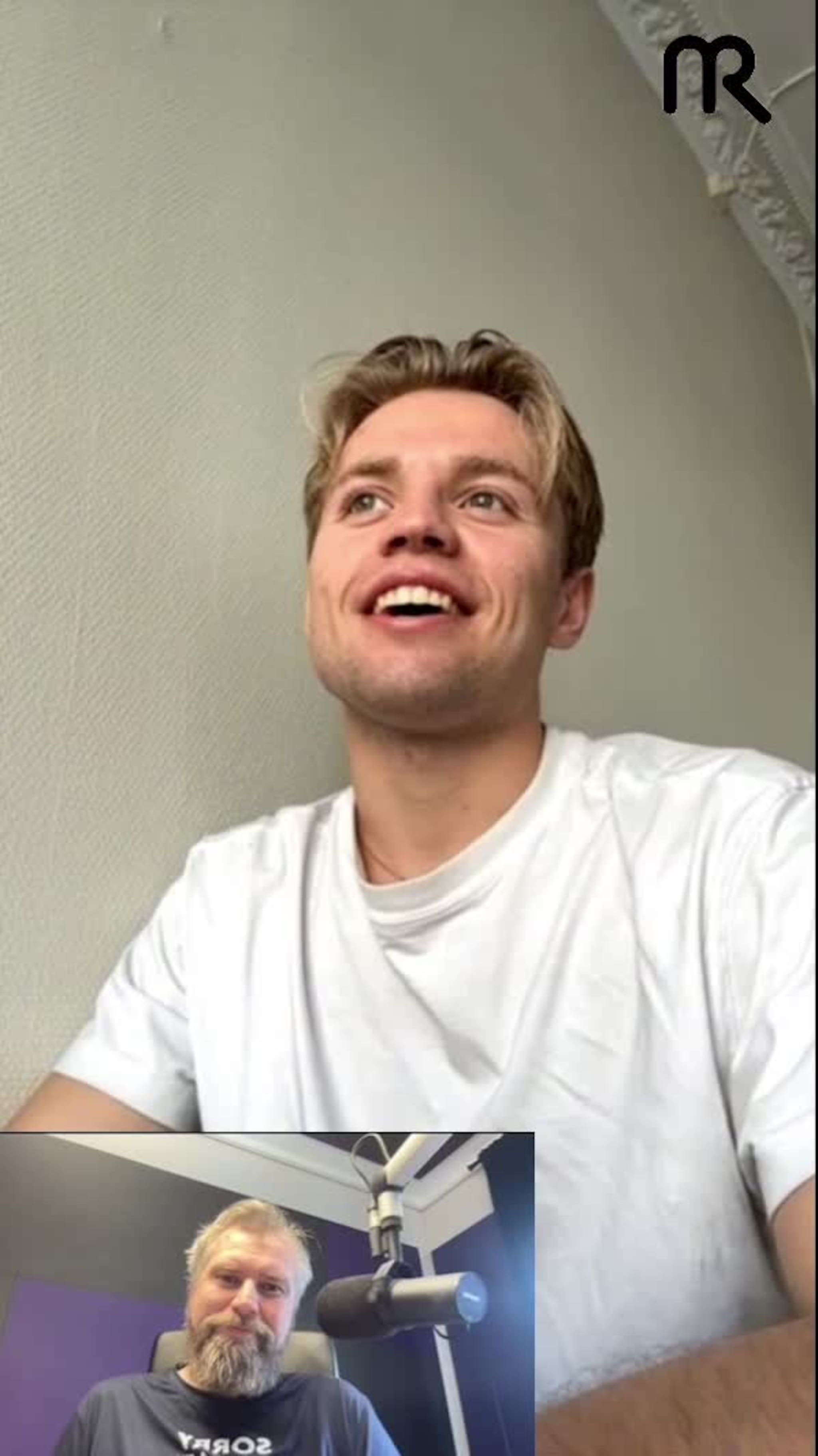 Her får Henrik Fuglem vite at han er videre i Talentjakten