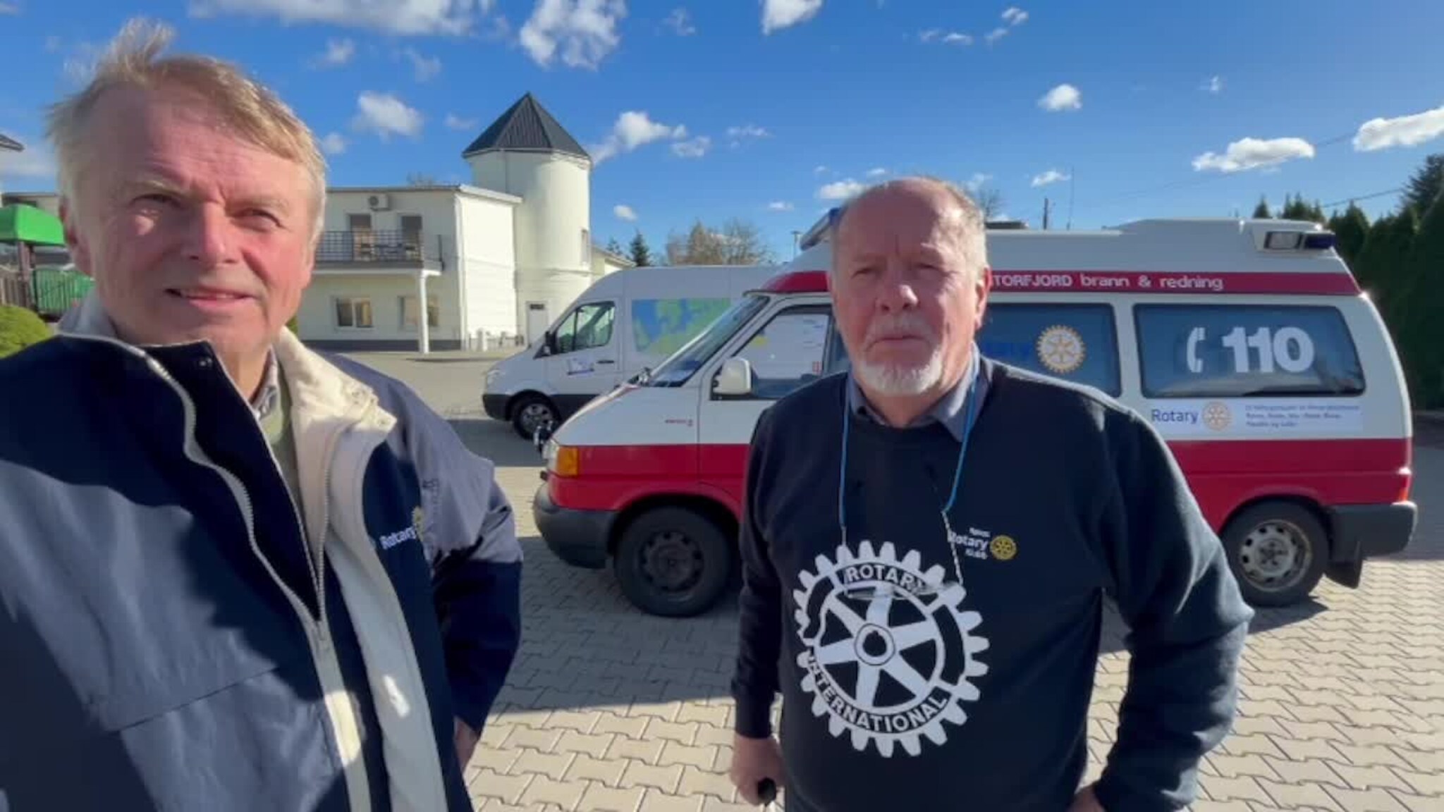 Ole Jørgen Kjellmark og Per Ludvig Engesæter i Ukraina.