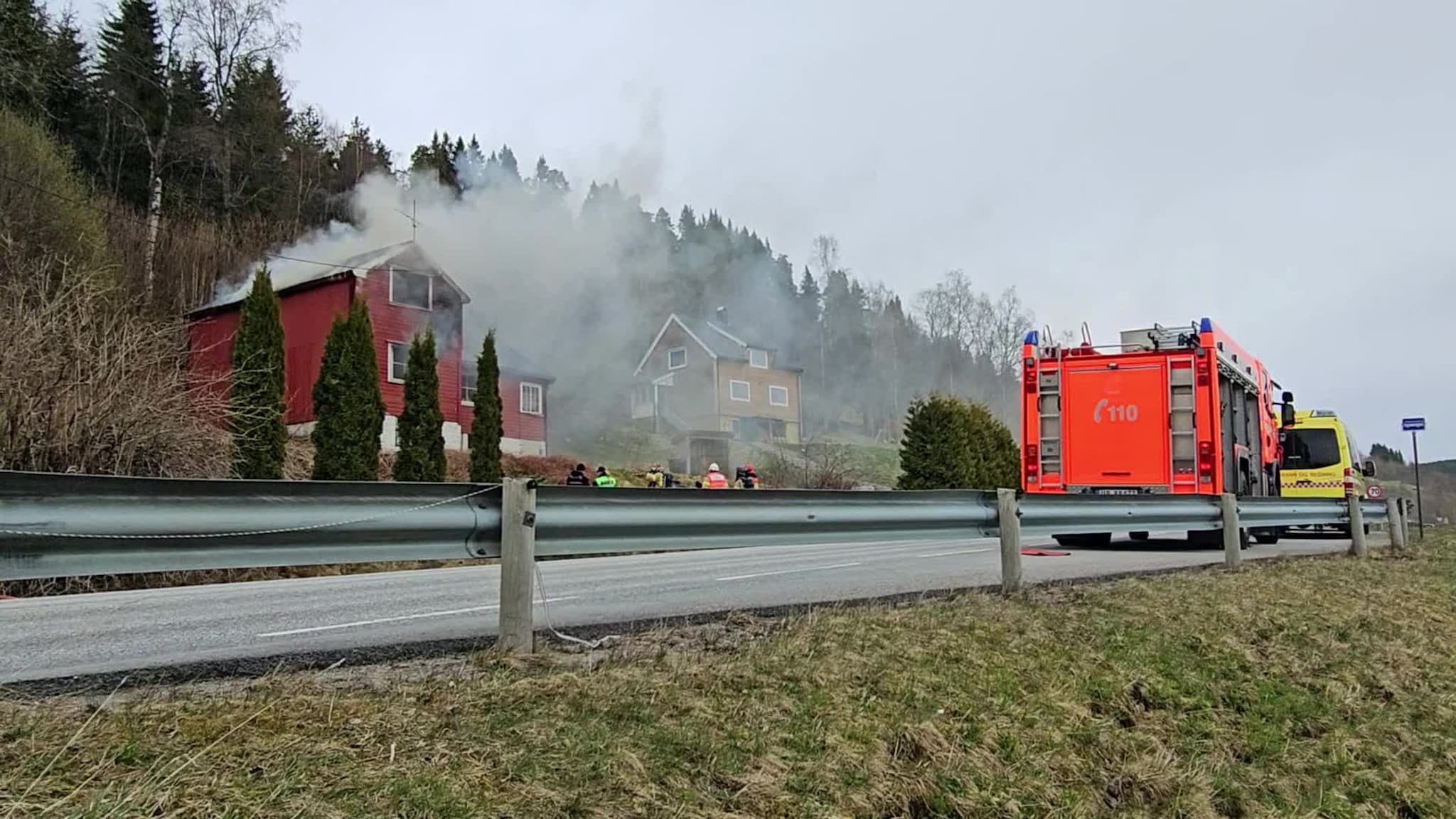 Hus overtent etter brann på Kleive