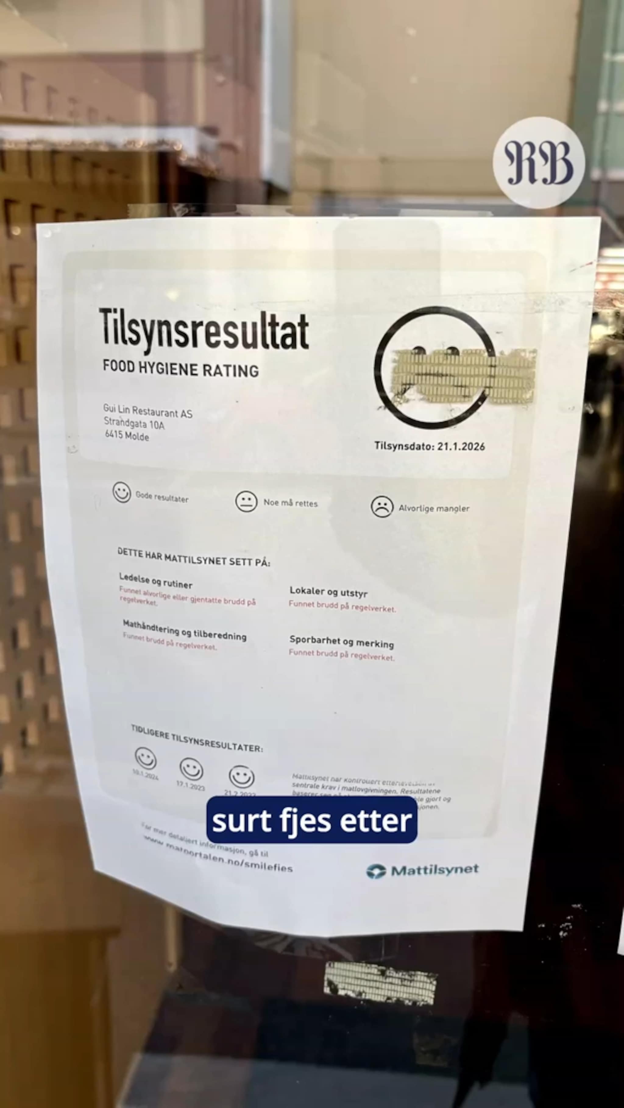 Restaurant i Molde pålagt å stenge