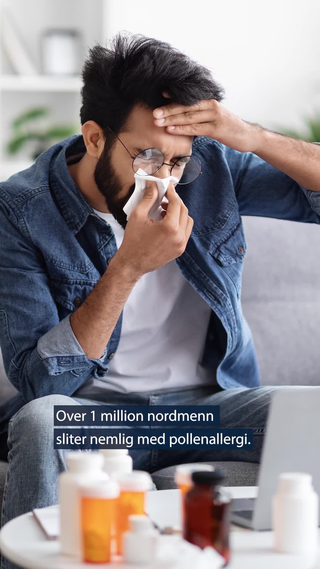 Forhåndsvisning av Over 1 million nordmenn sliter med pollenallergi