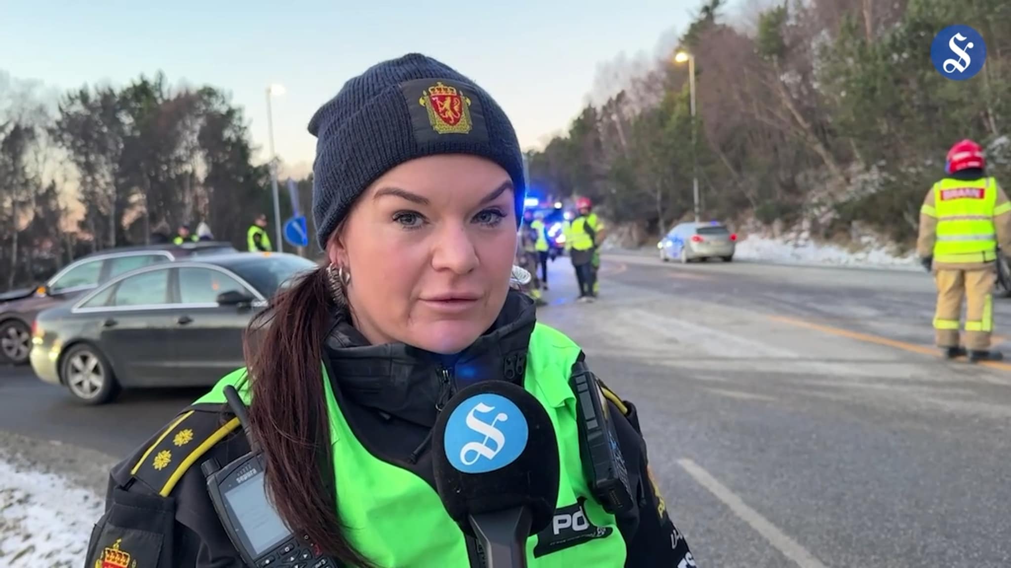 Tre biler i trafikk­ulykke