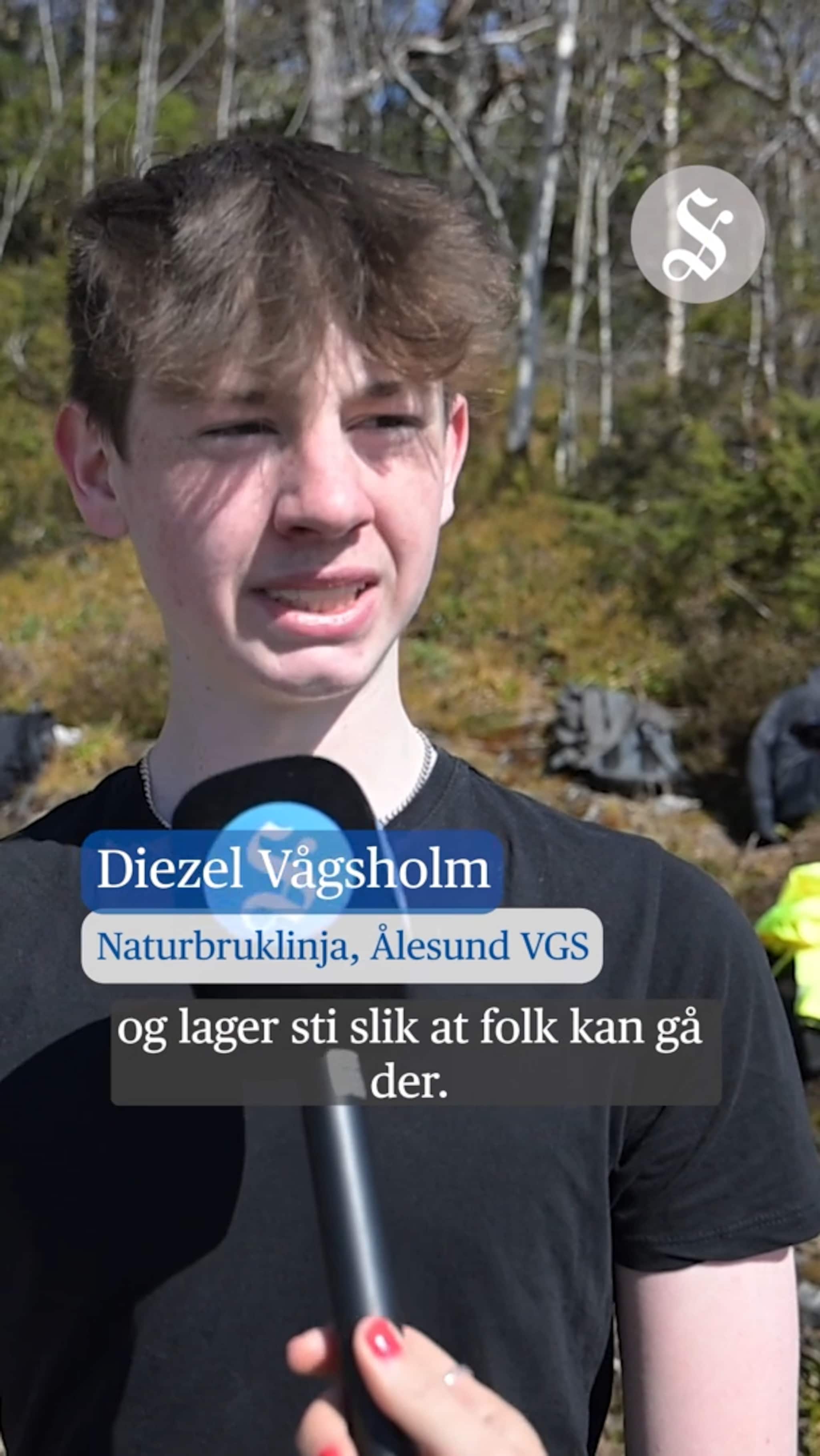 Hele klassen møtte opp for å hjelpe til med «Karistien»