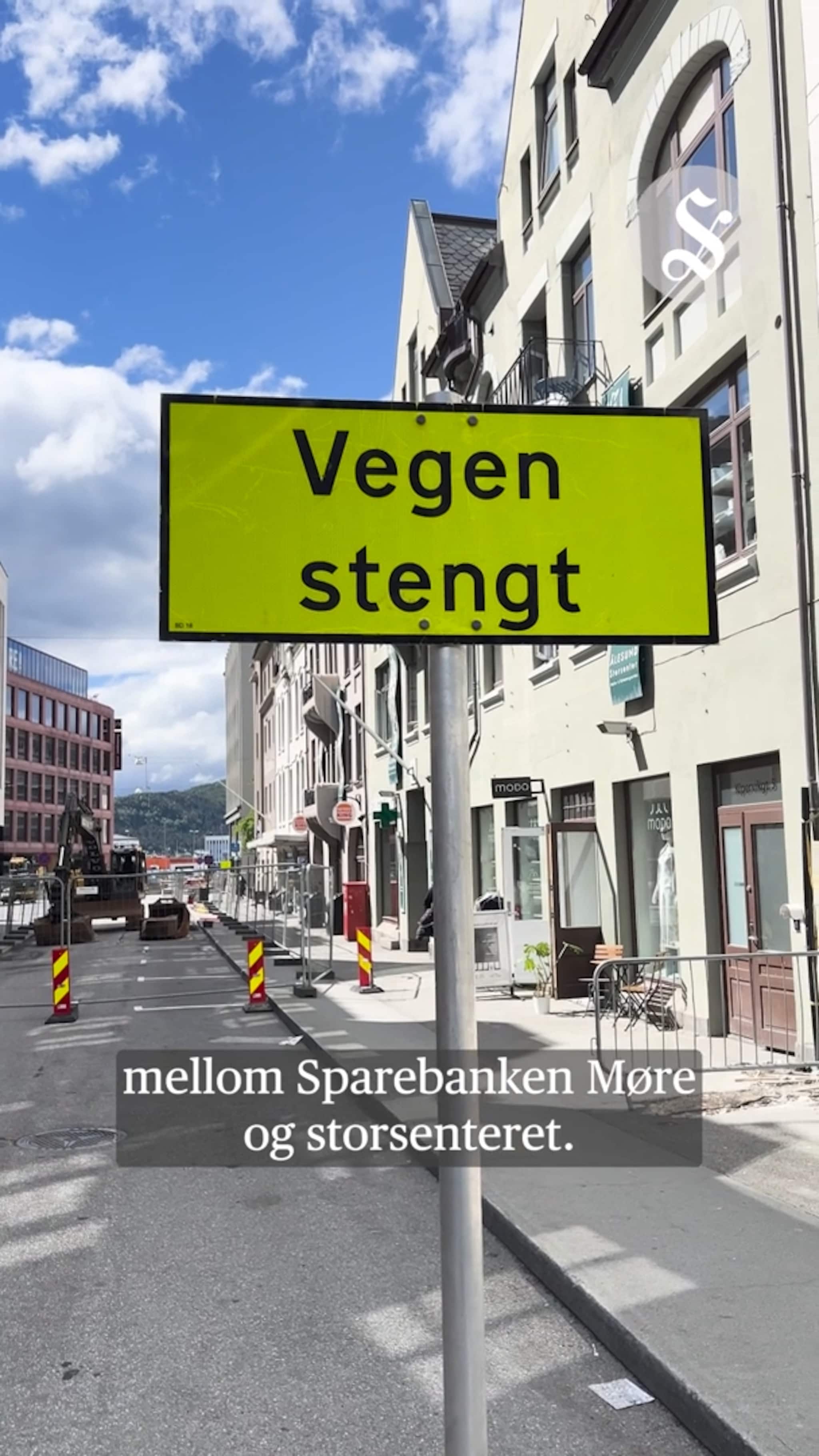 Denne gata stenges i Ålesund sentrum