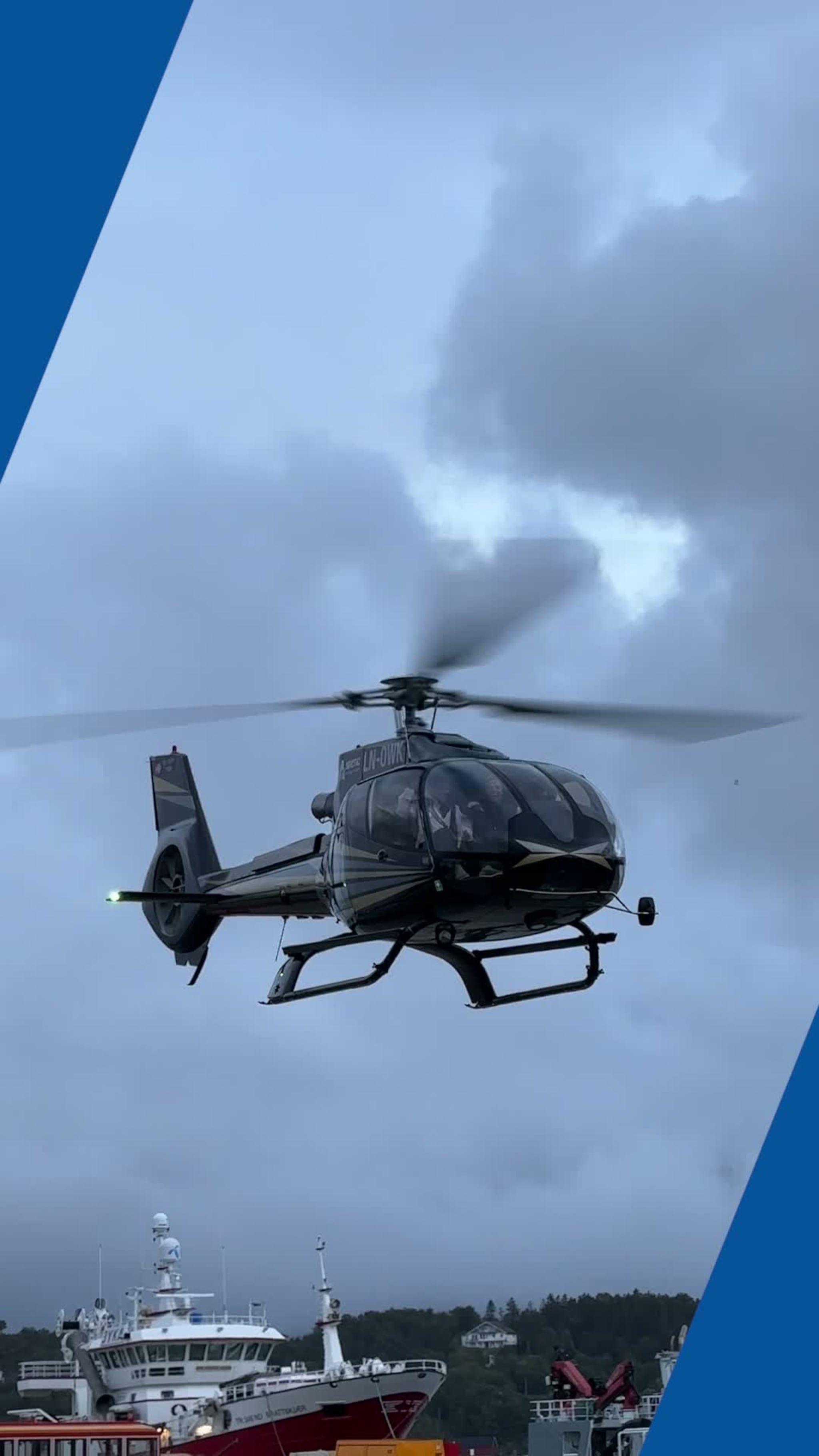 Kom med helikopter for å rekke konserten