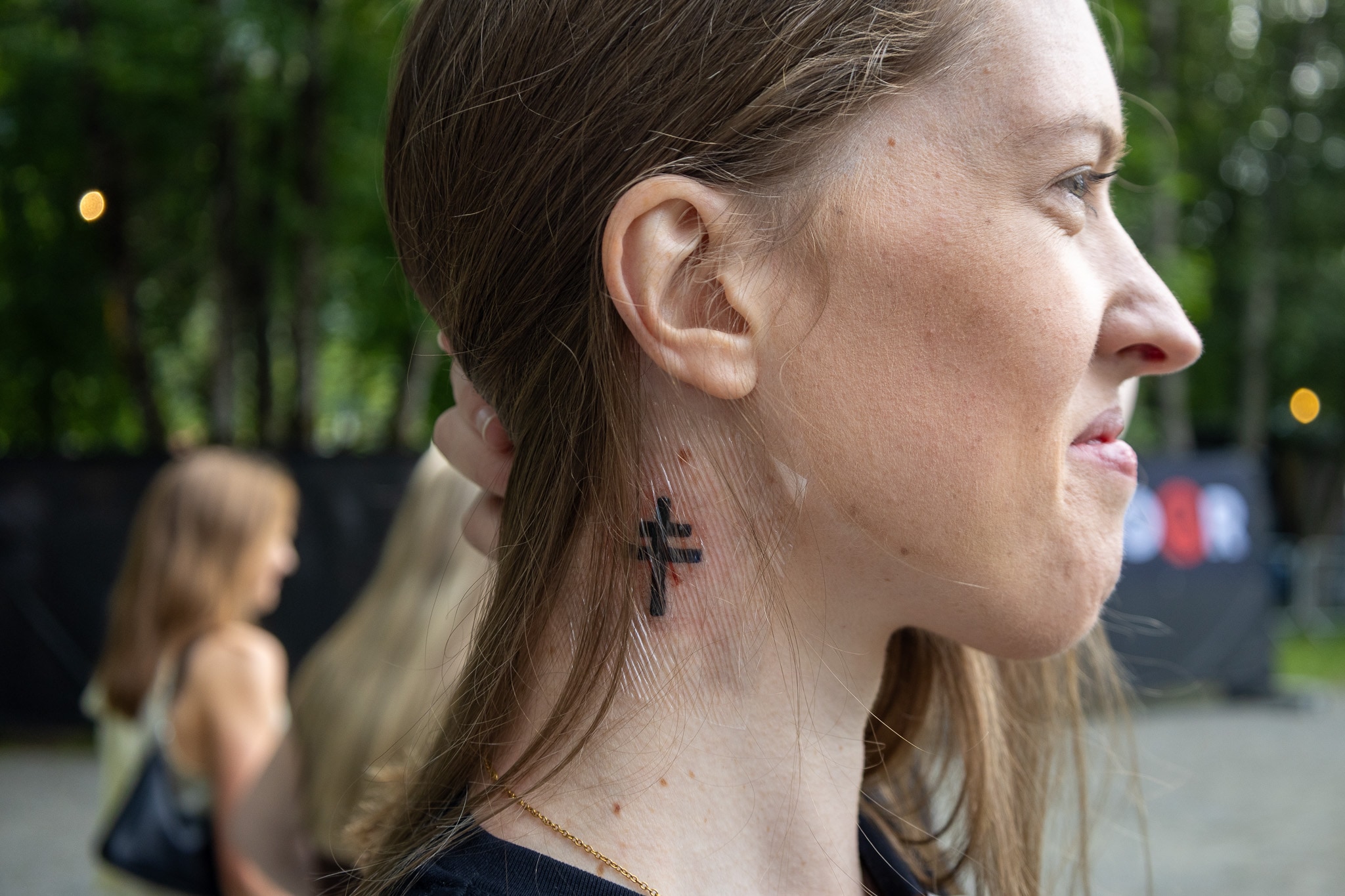 Tok tatovering på festival