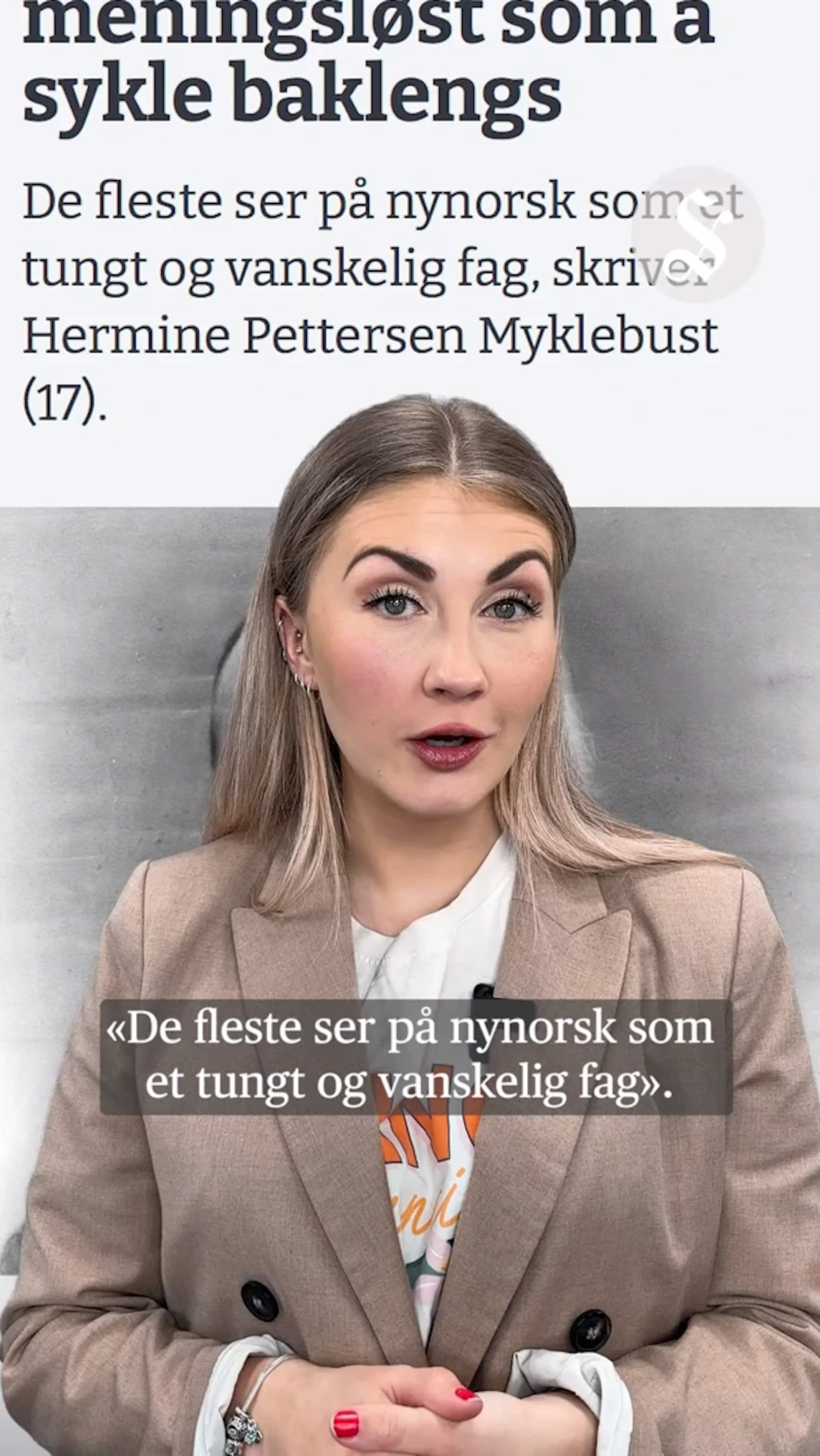 «Nynorsk er meningsløst»
