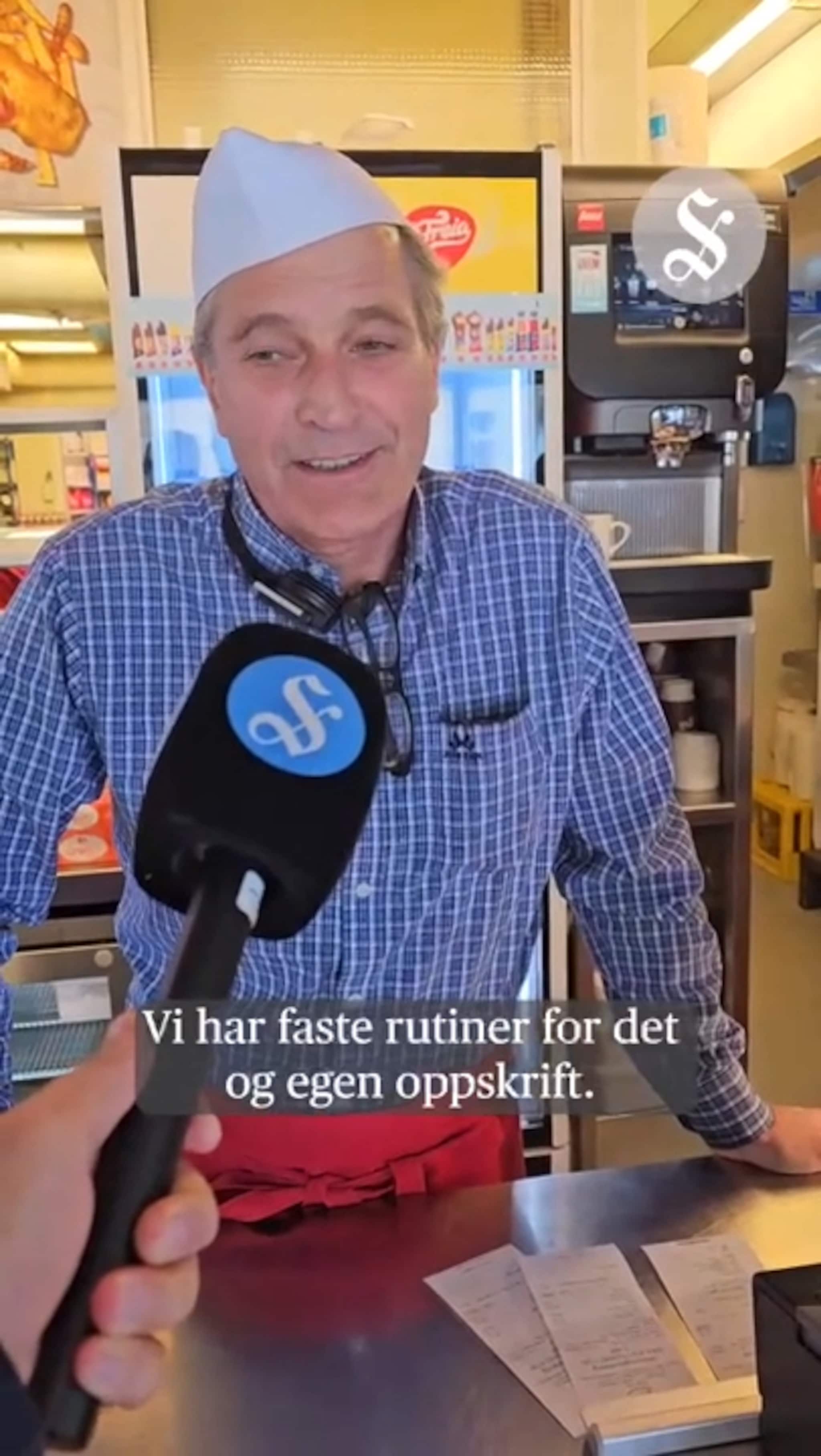 «Spis fish and chipsen her»