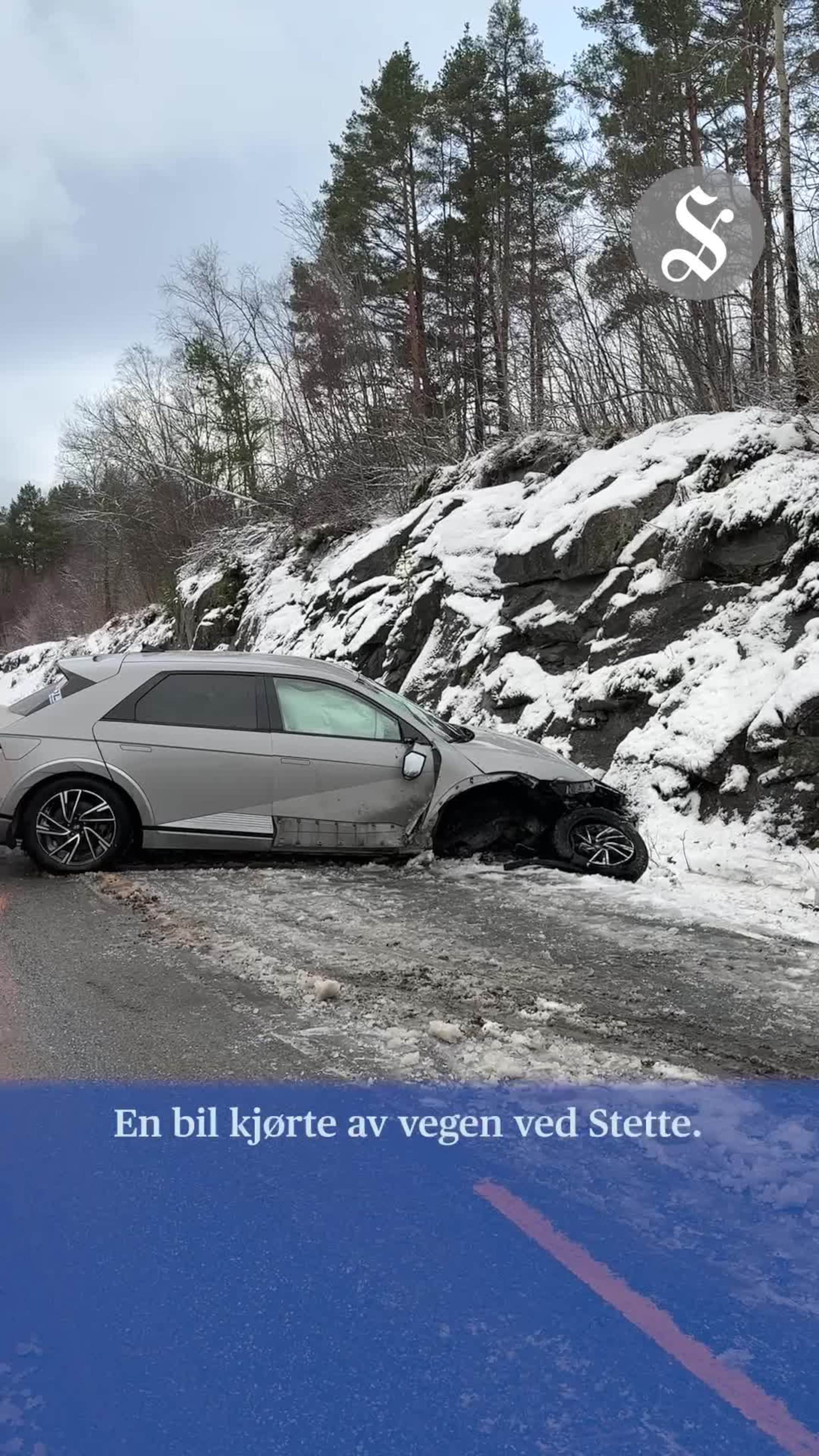 Bil av vegen på Stette