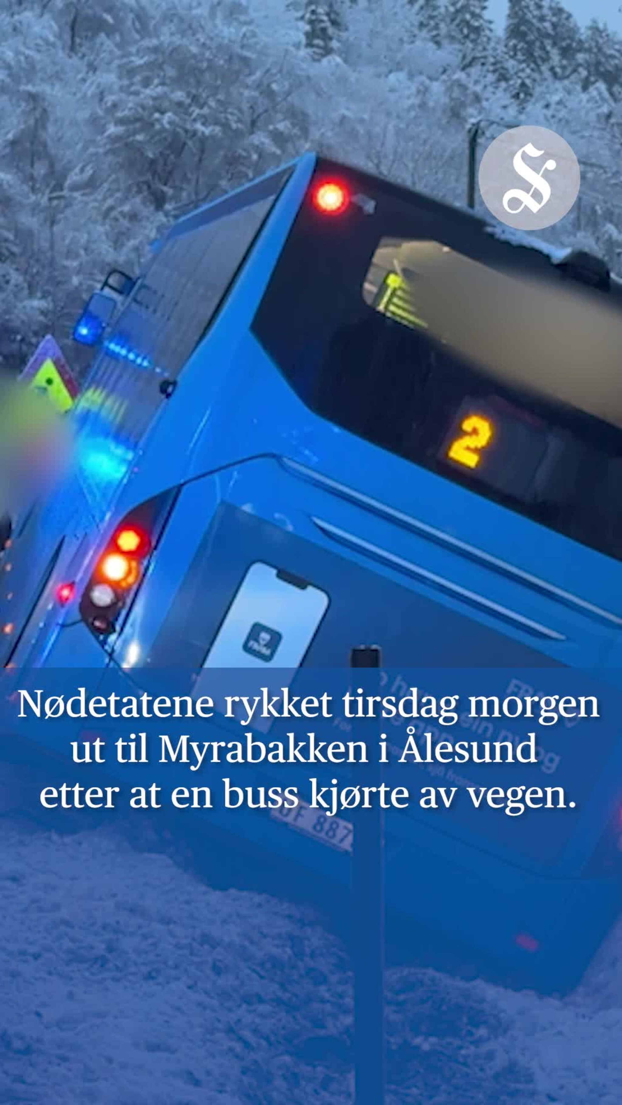 Buss kjørte av vegen