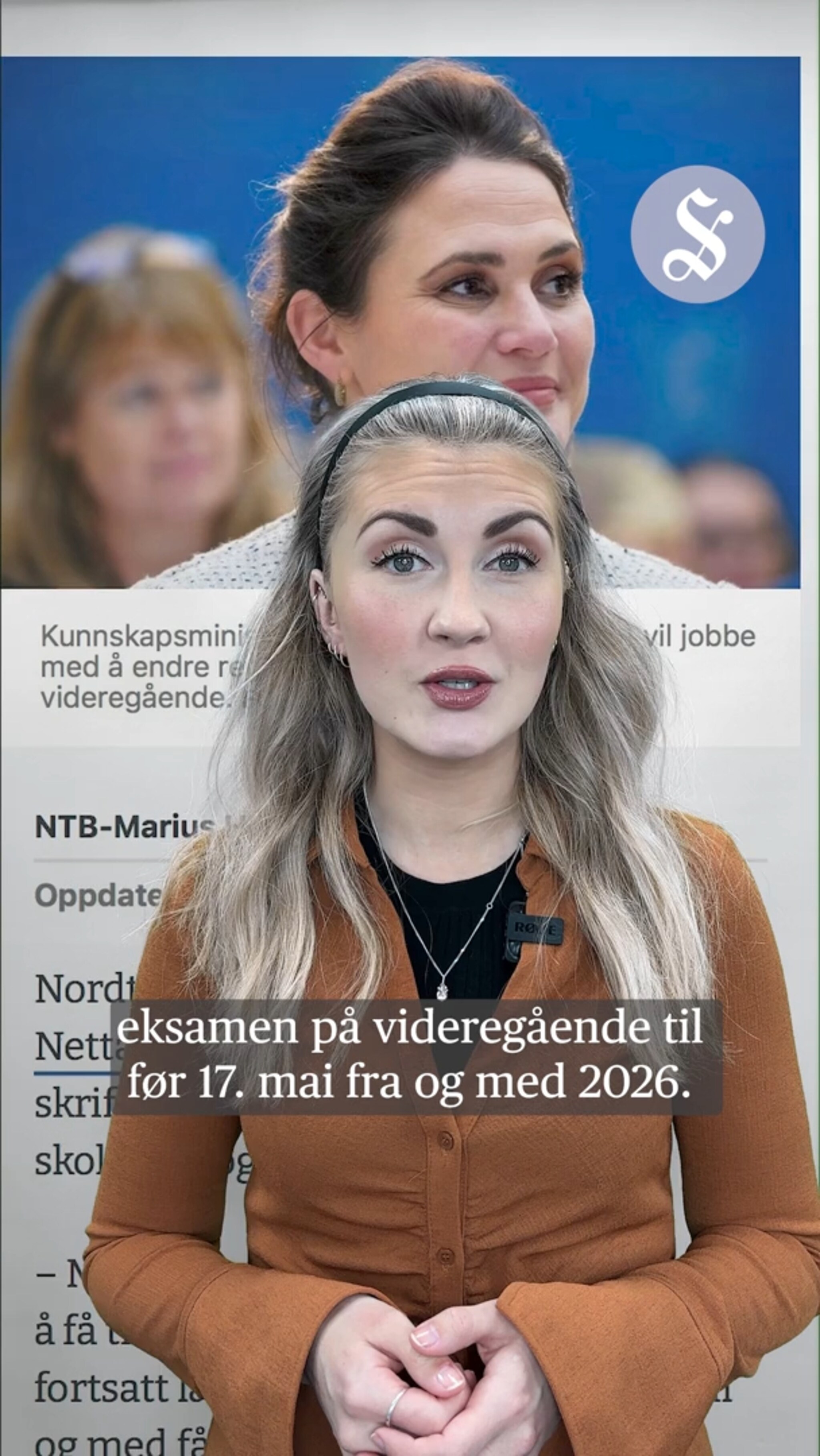 Jobber med å flytte eksamen