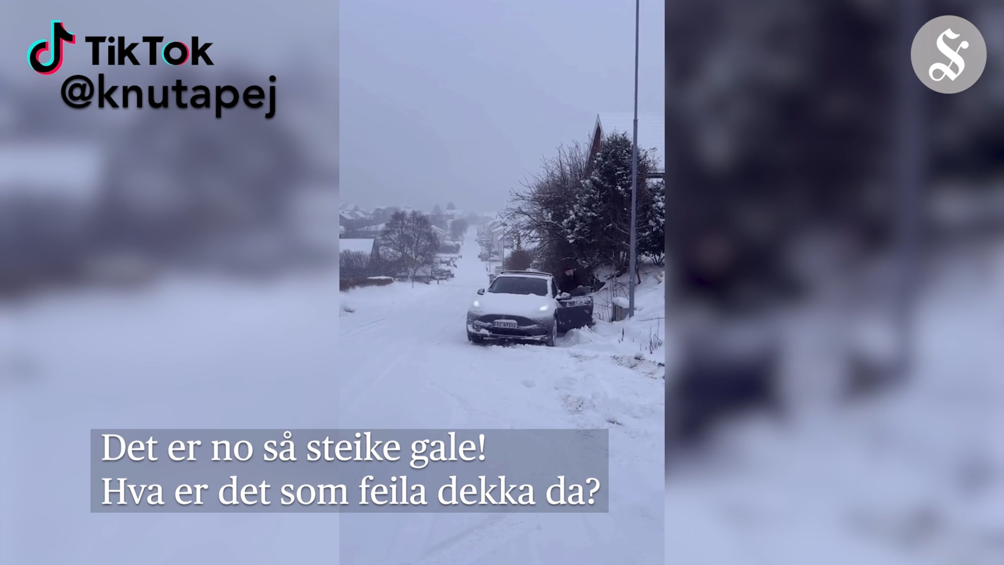 Fikk trøbbel med Telsa på glatt føre
