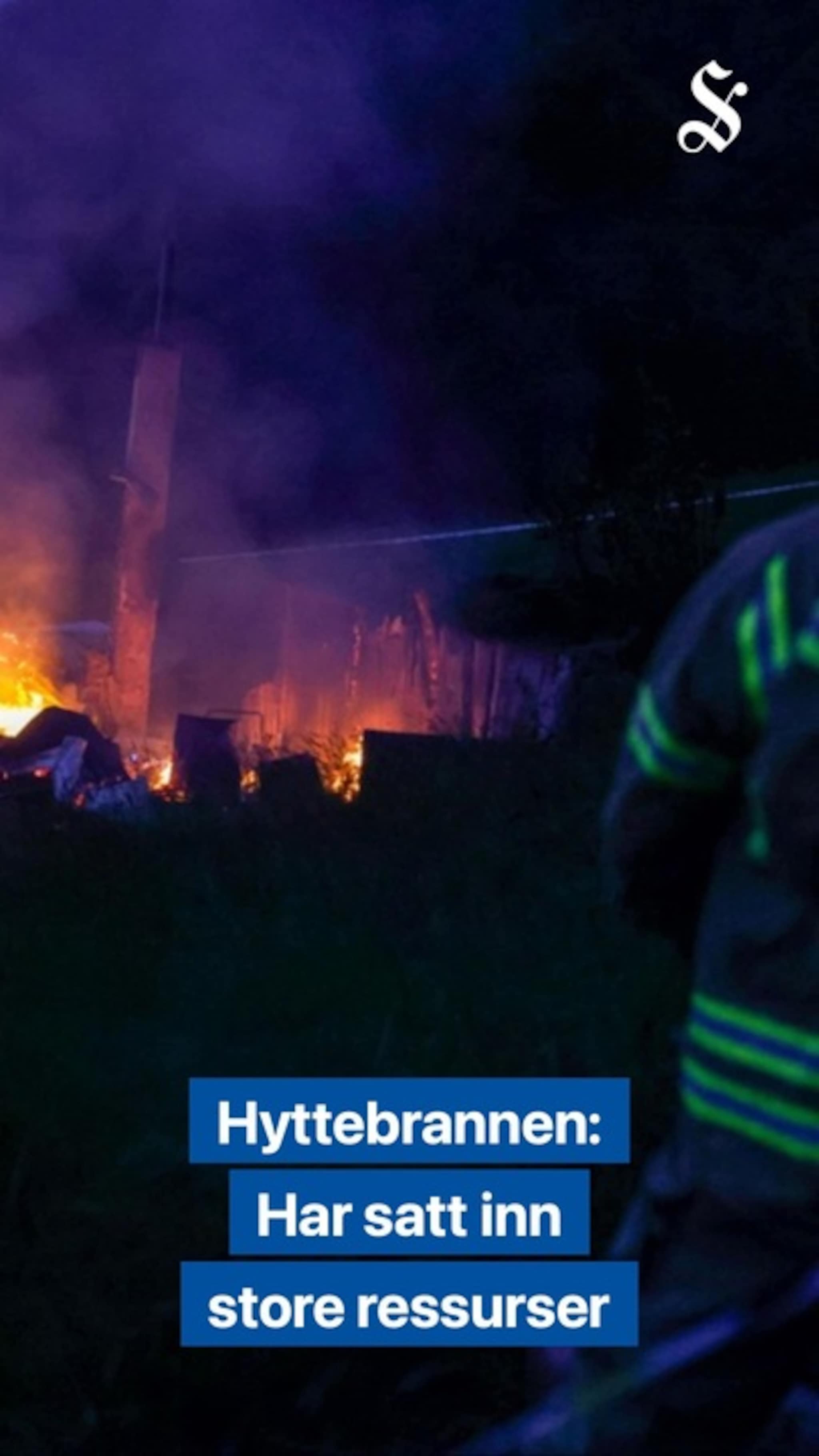 Innsatsleder om hyttebrannen