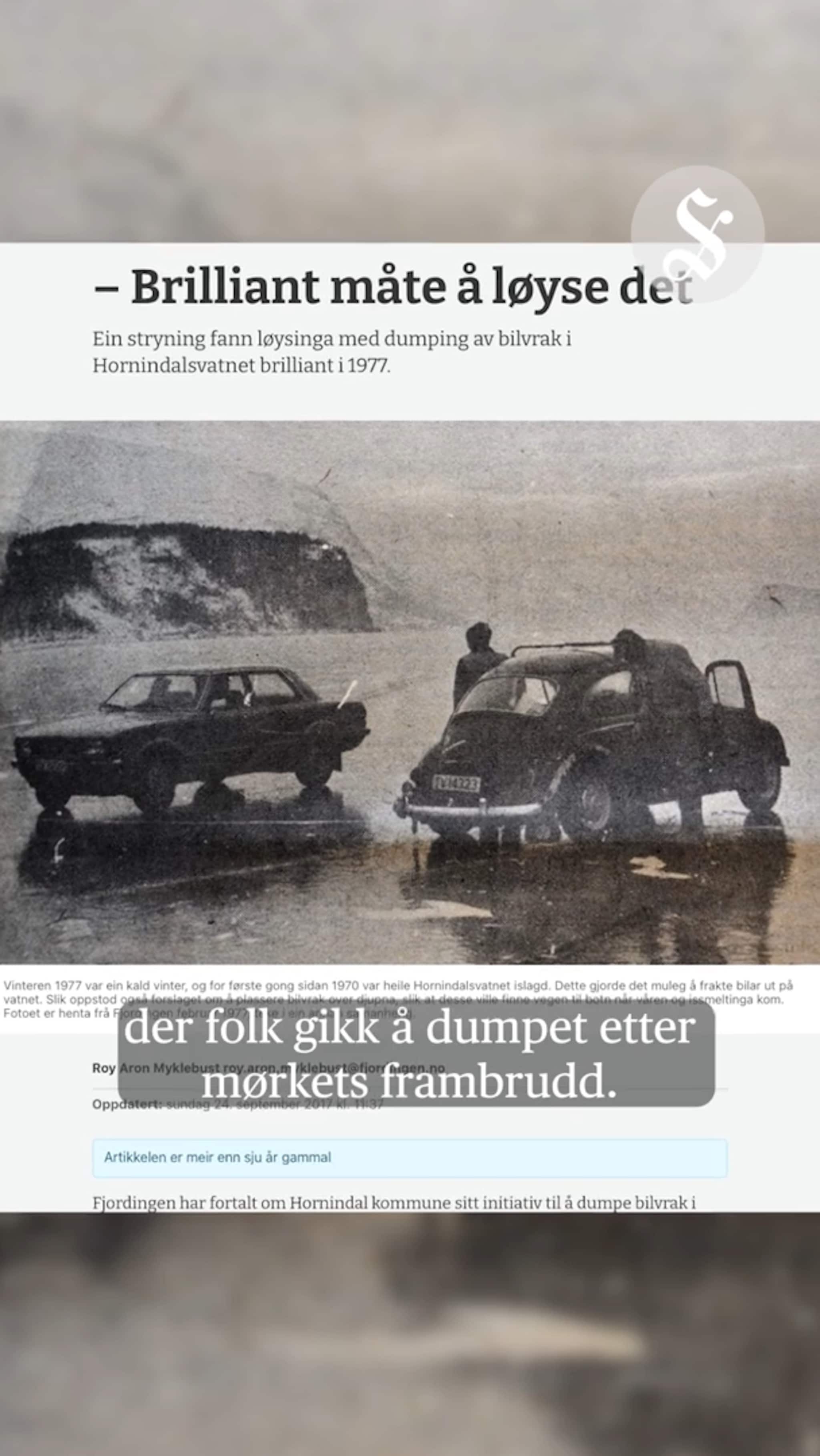 Kjørte bilene ut på isen