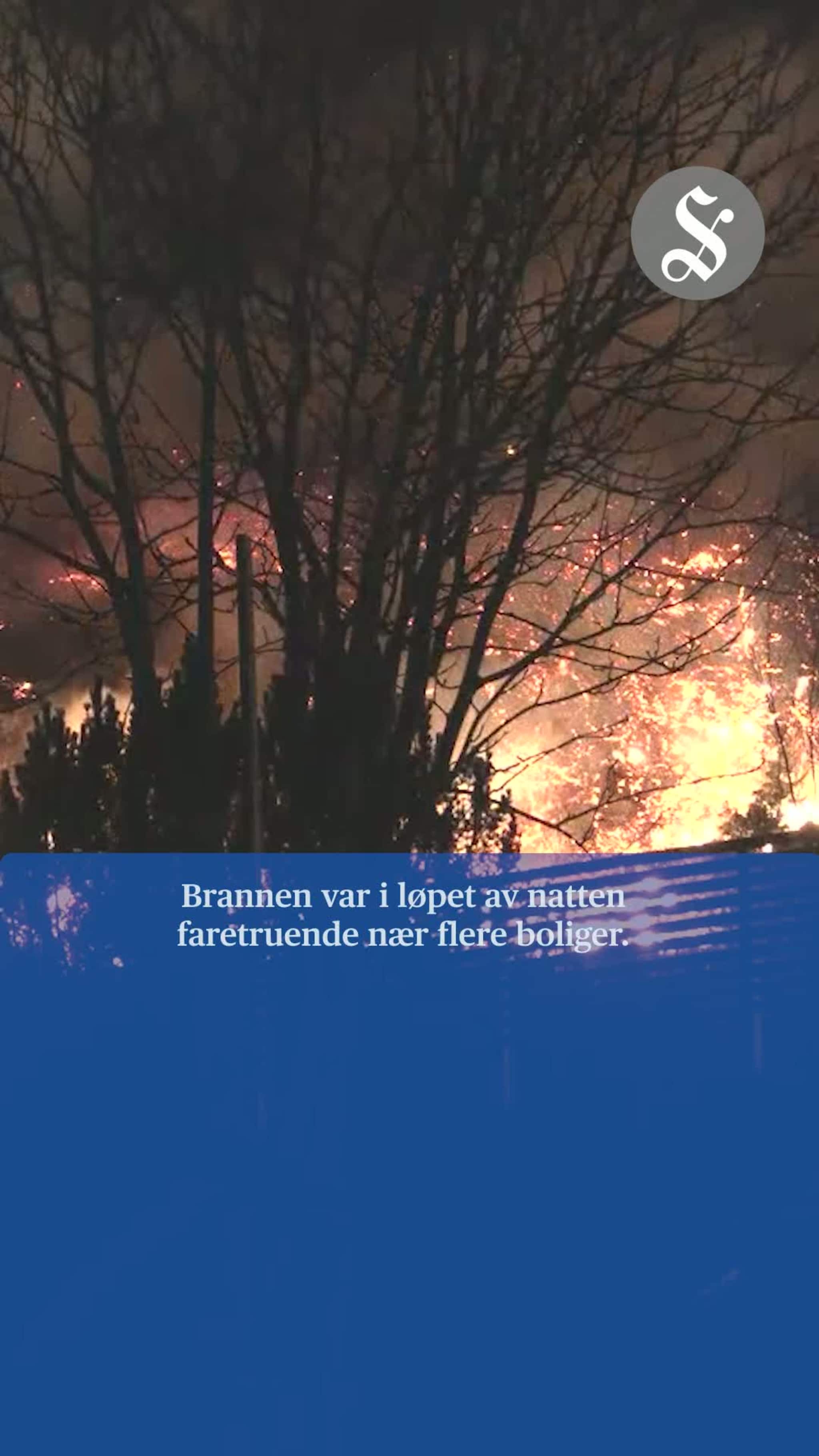 Så nær var flammene bebyggelsen