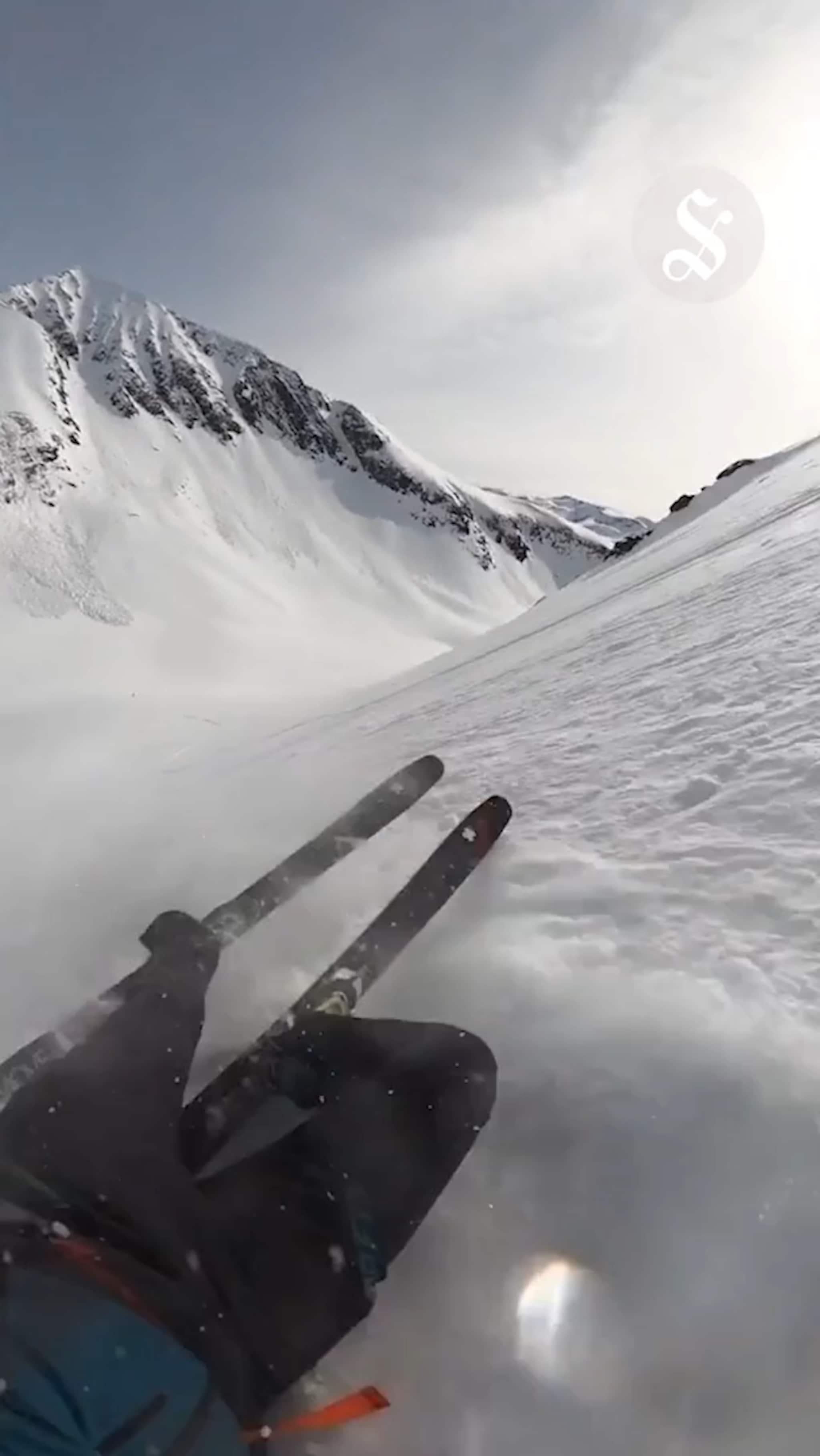 Blir tatt av snøskred