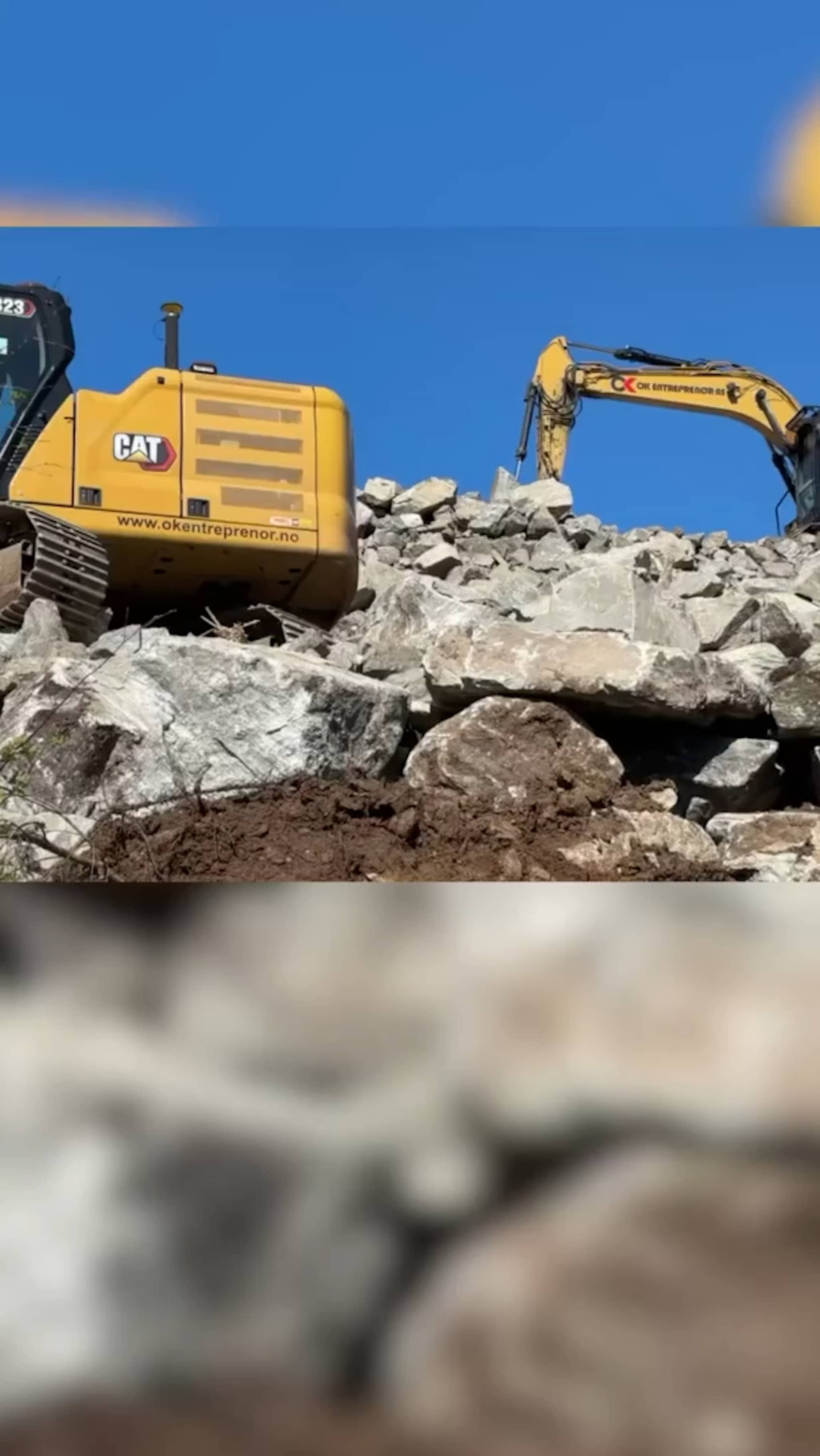 500 kg stein skal ha landet like ved hus