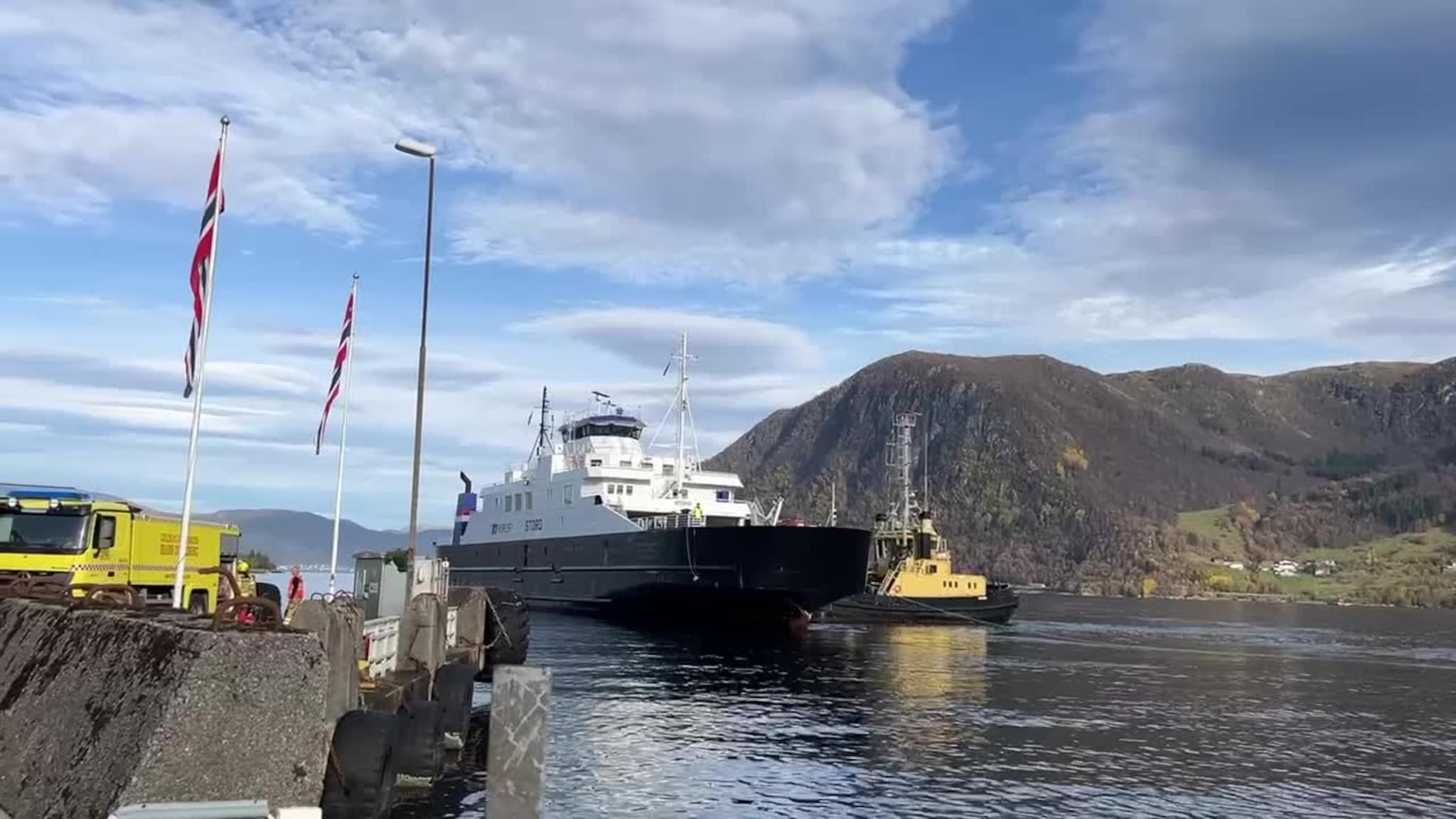 Her kjem ferja til kai