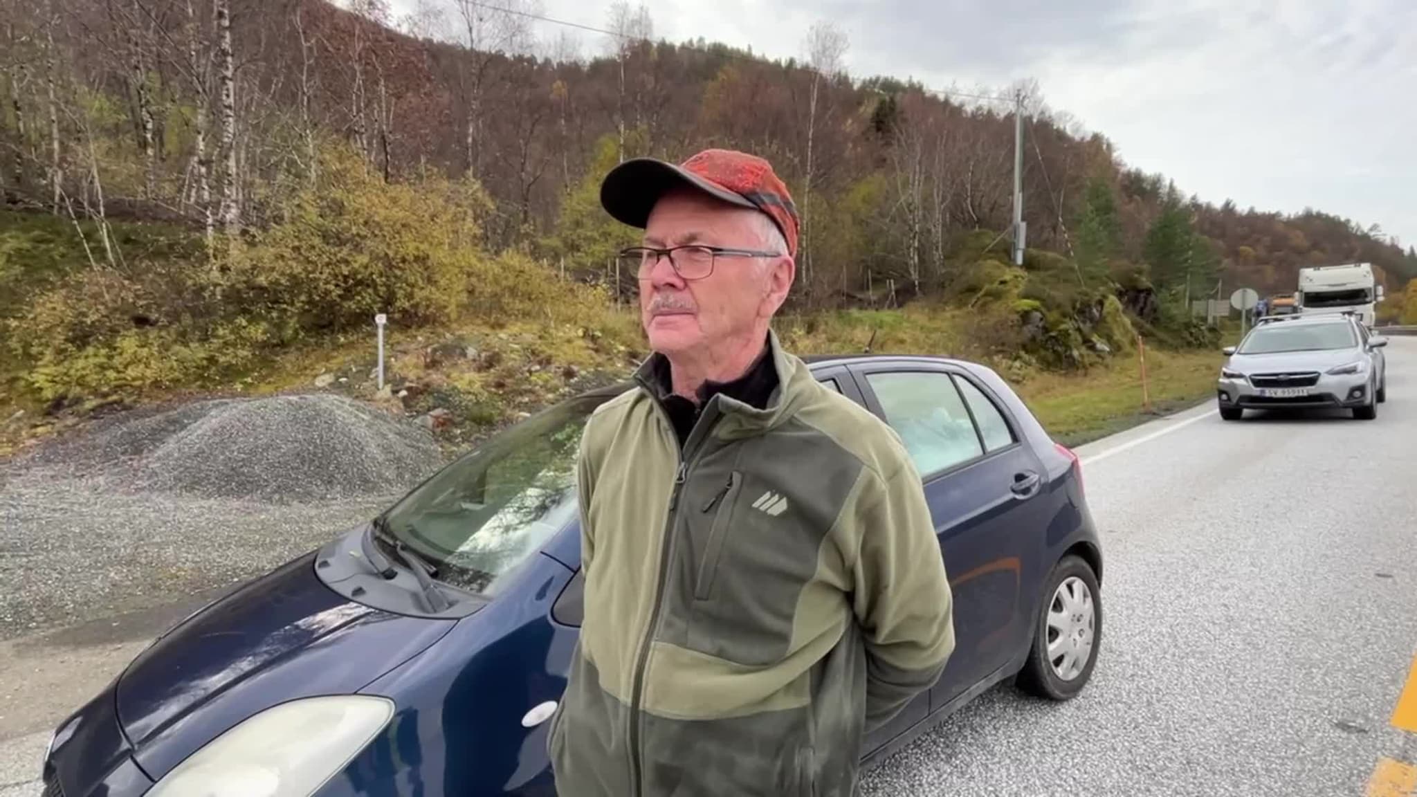 John Fossedal ventar på ferja