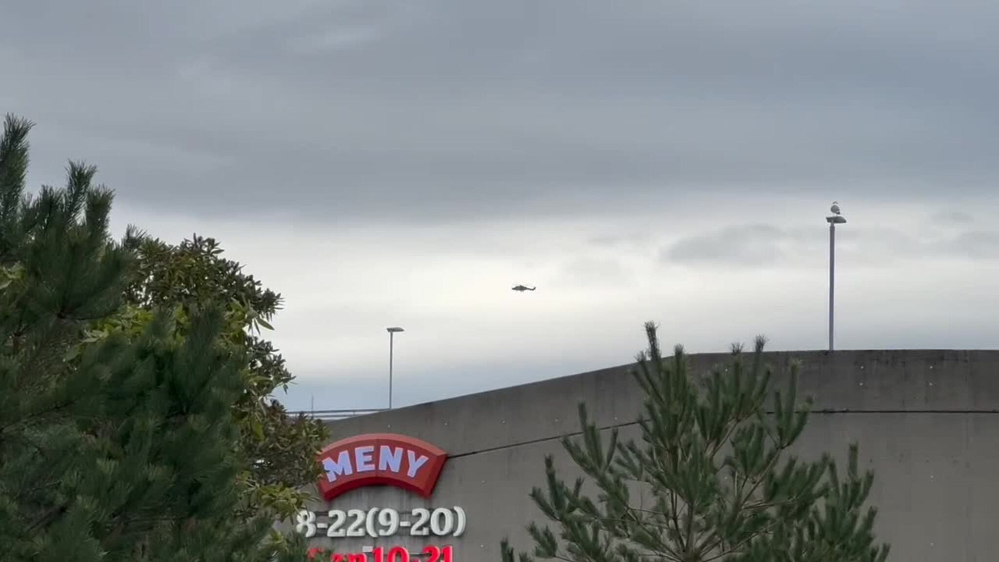 Militærhelikopter over Knarvik