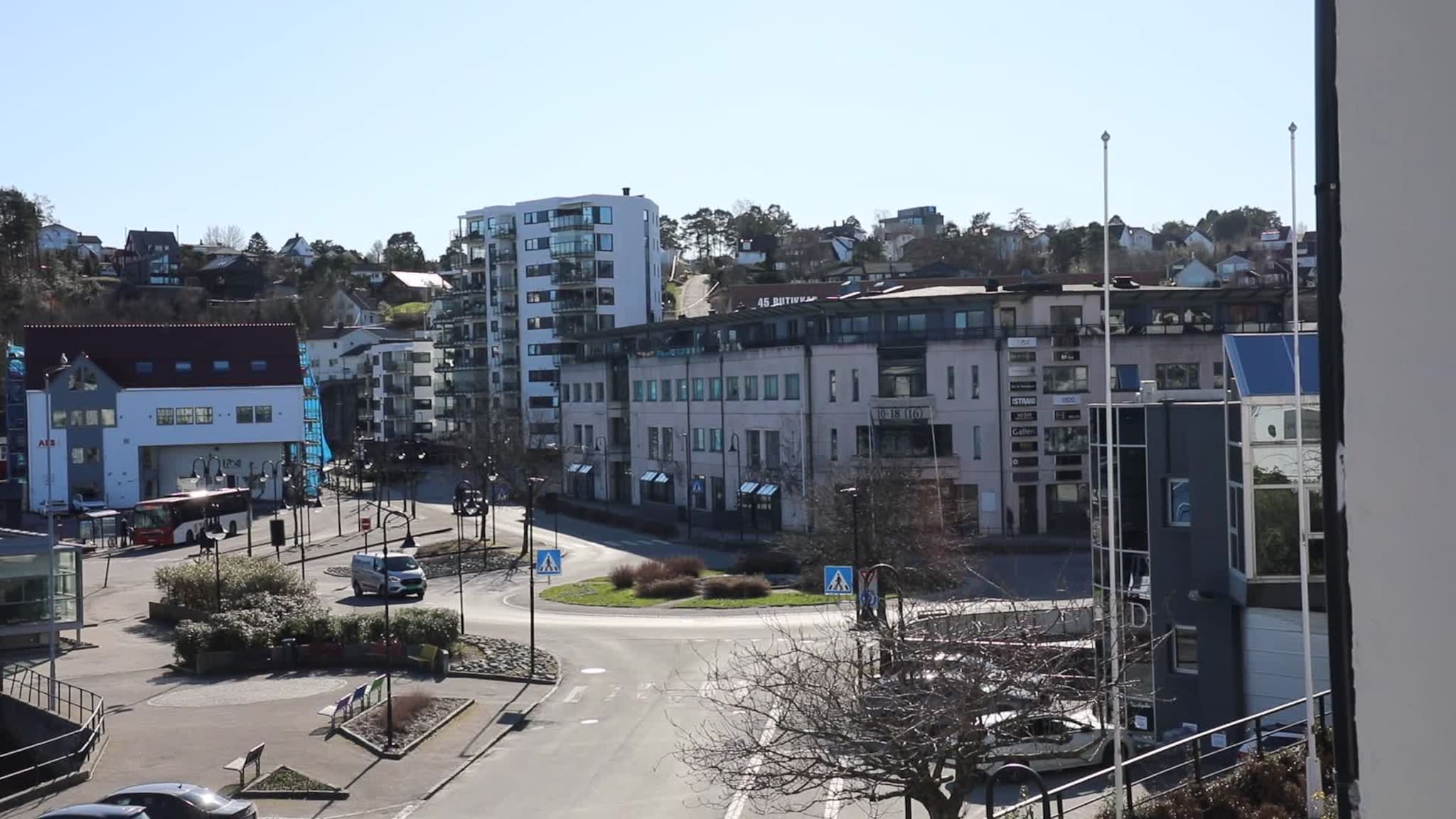Trafikk i Leirvik sentrum
