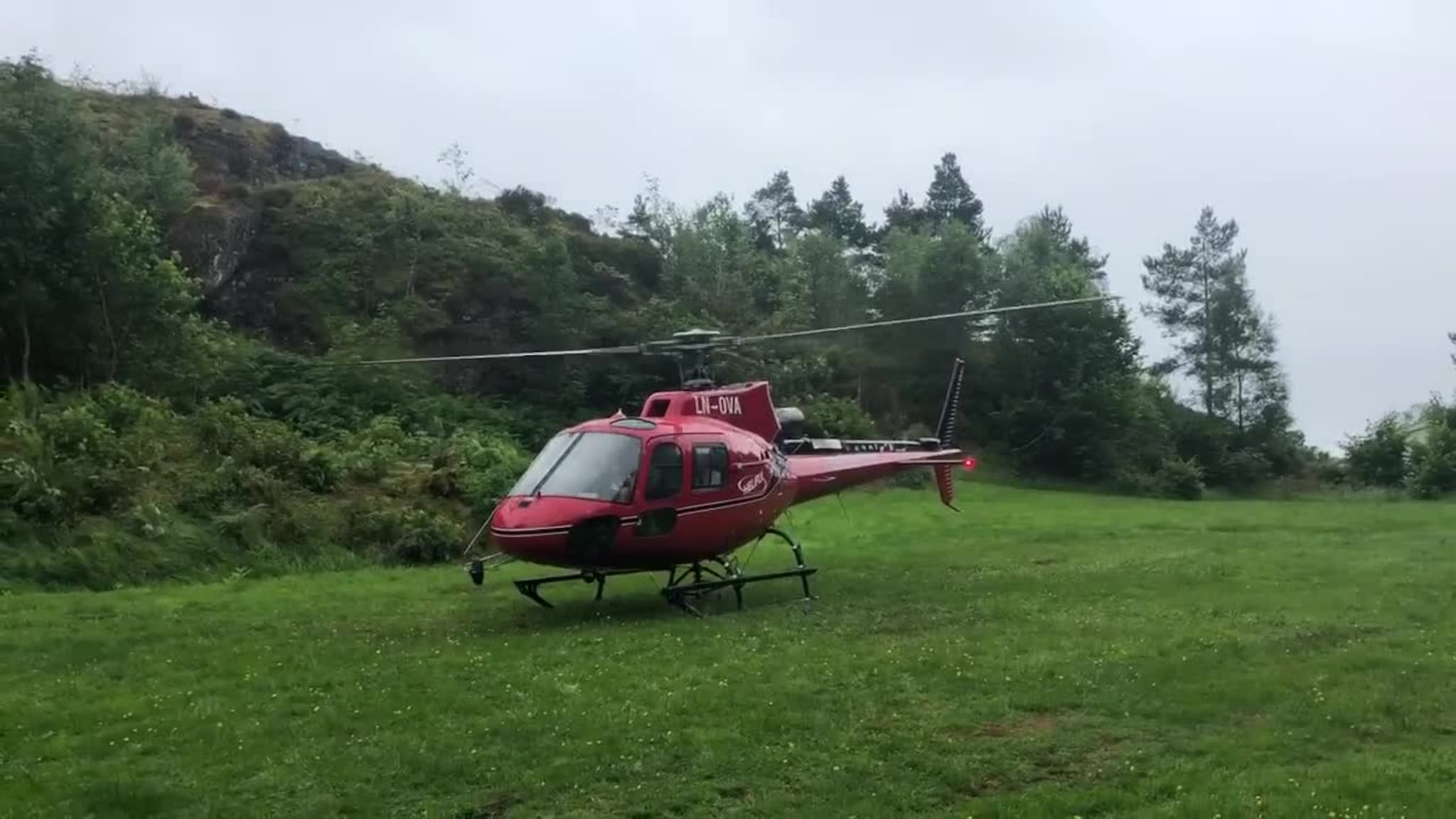 Helikopter på 90 års dagen