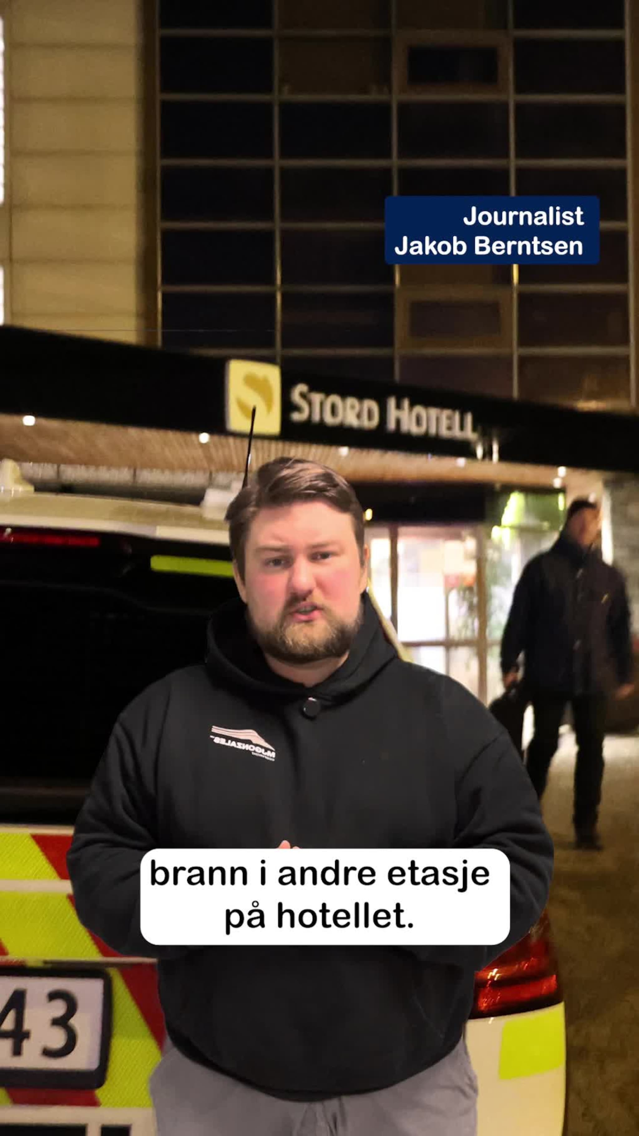 Brann på Stord hotell