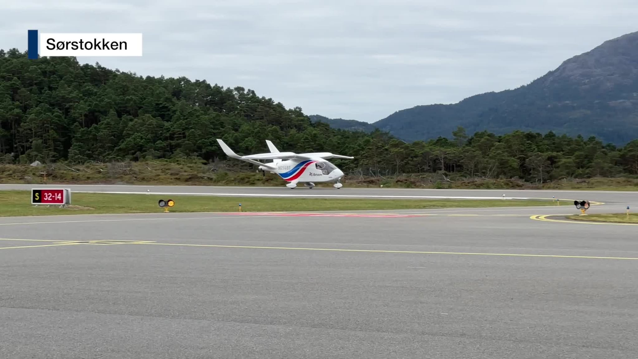 Elektrisk fraktefly på Stord
