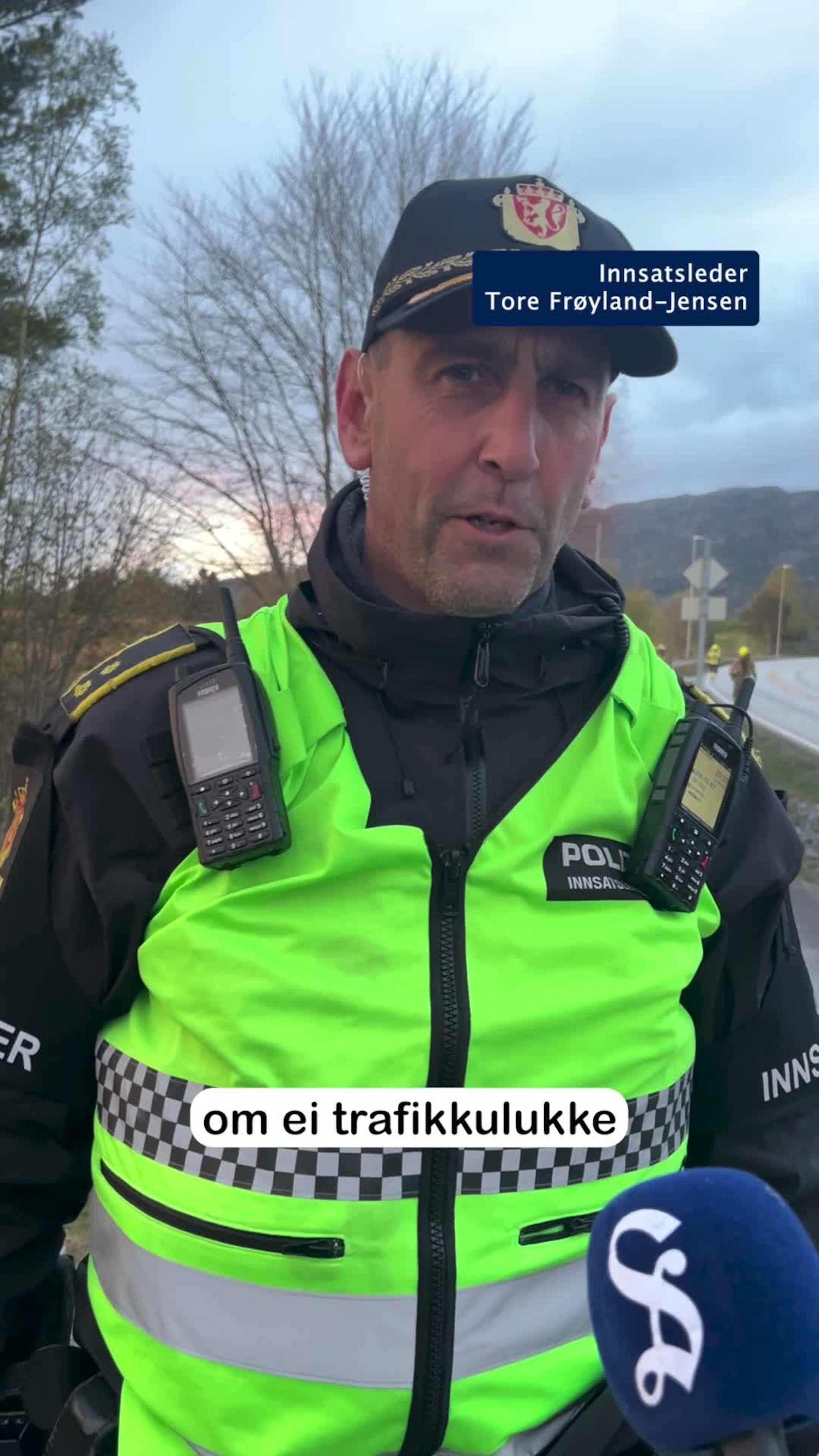 Bil tok fyr etter ulukke 
