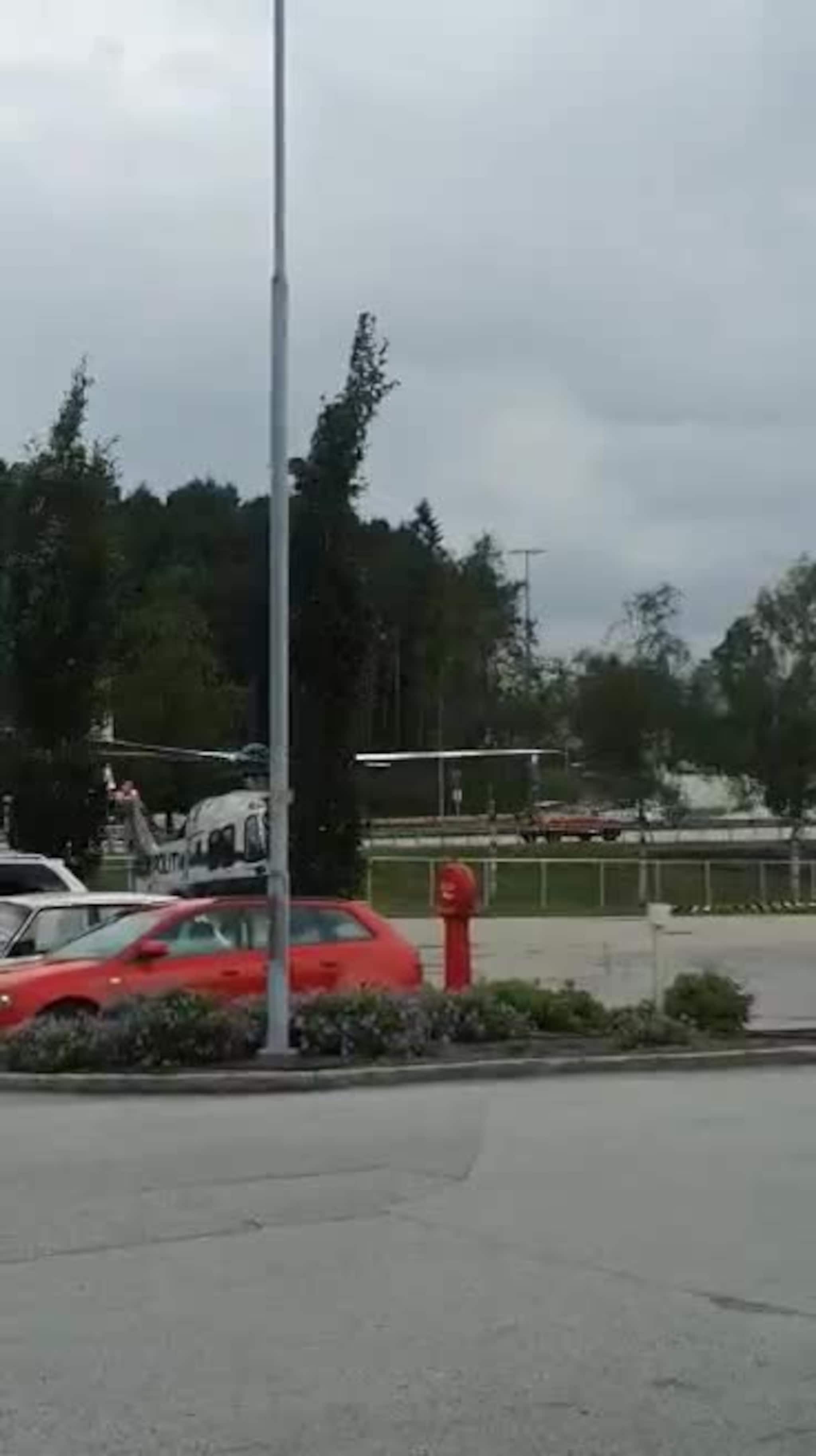Politihelikopter på Vabakkjen